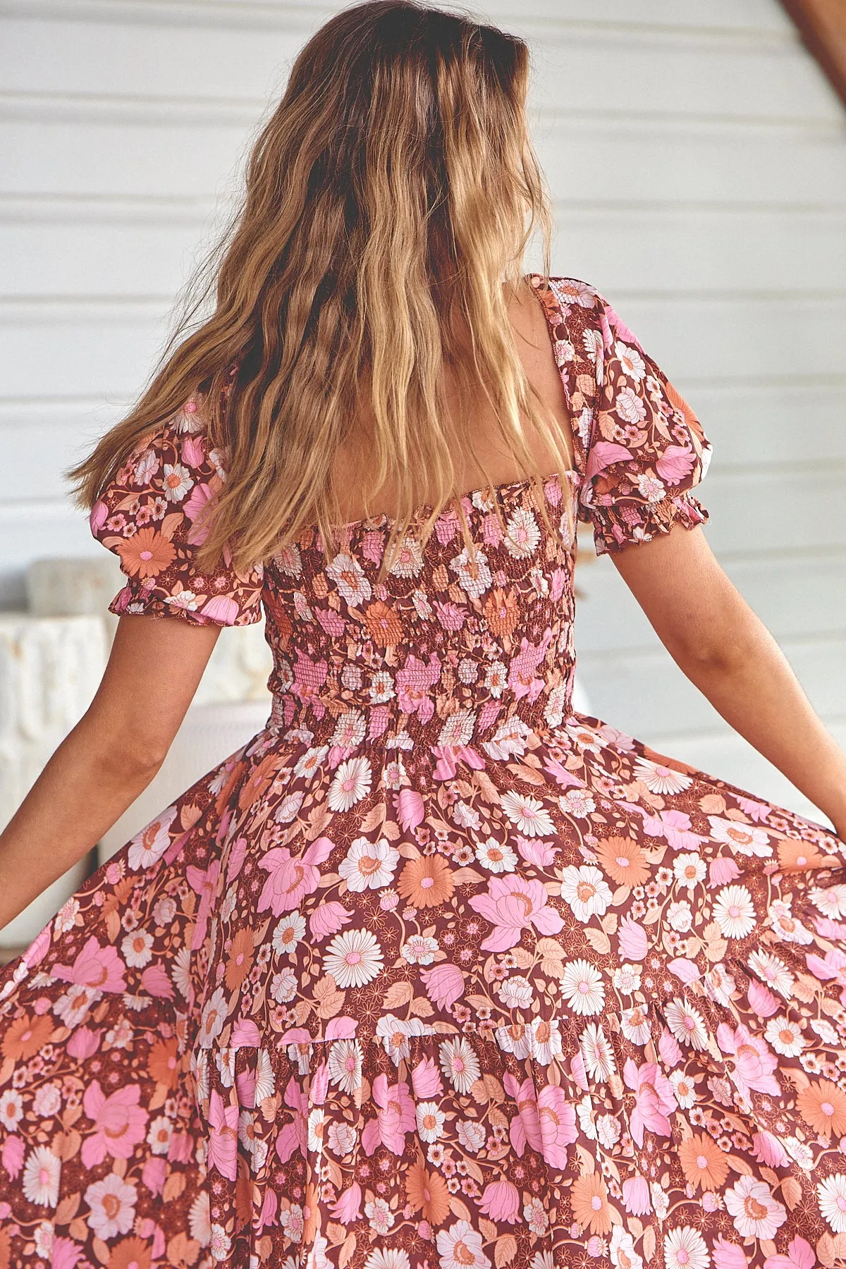 Pixie Print Claudette Maxi Dress