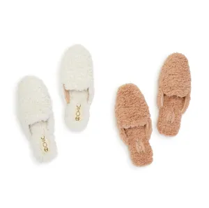 Plush Sherpa Feel Slides