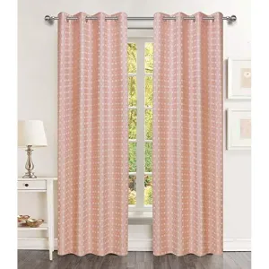 Popular Home 84-in Blush Grommet Single Curtain Panel