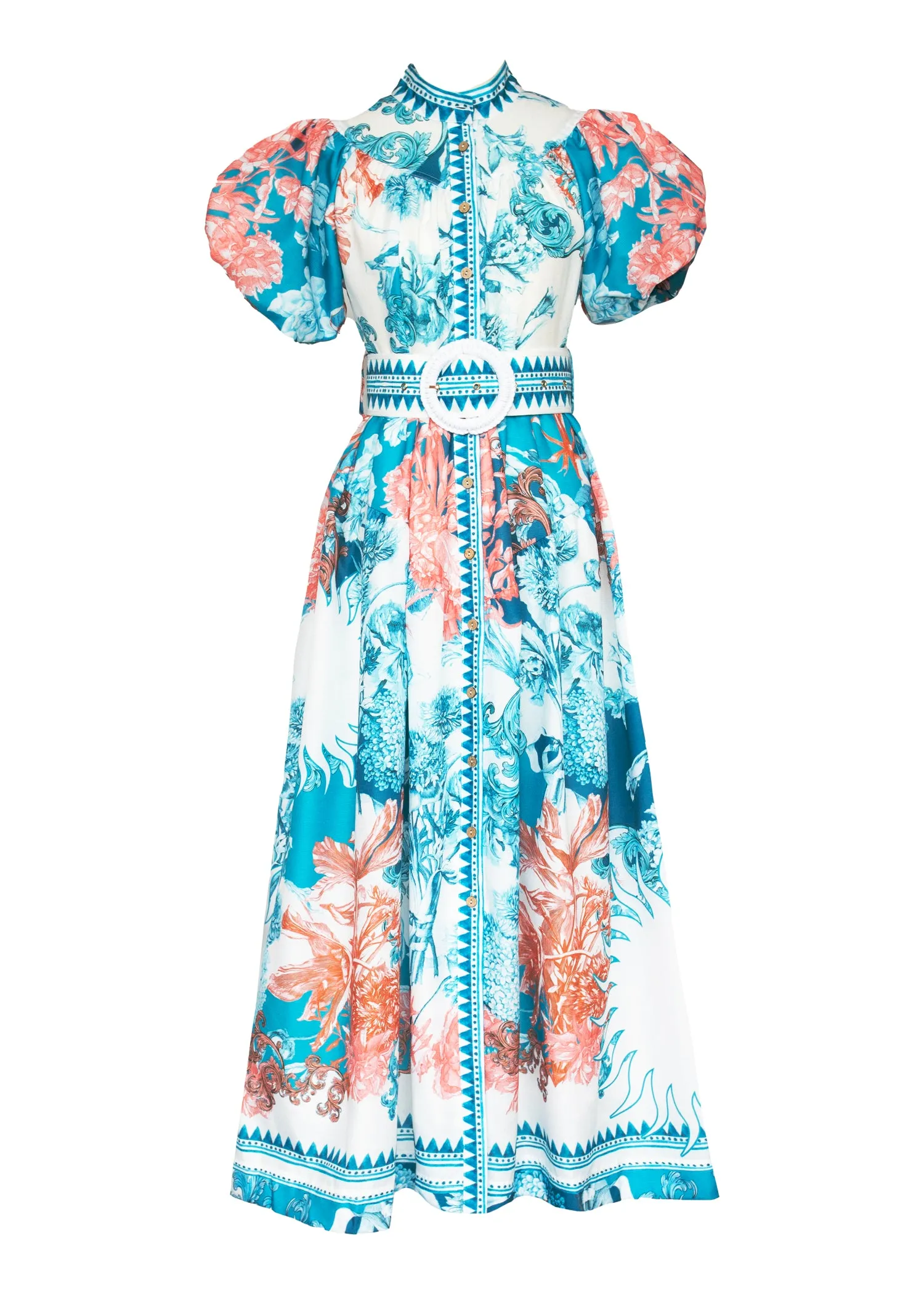 Porcia Maxi Dress - Coral Sea