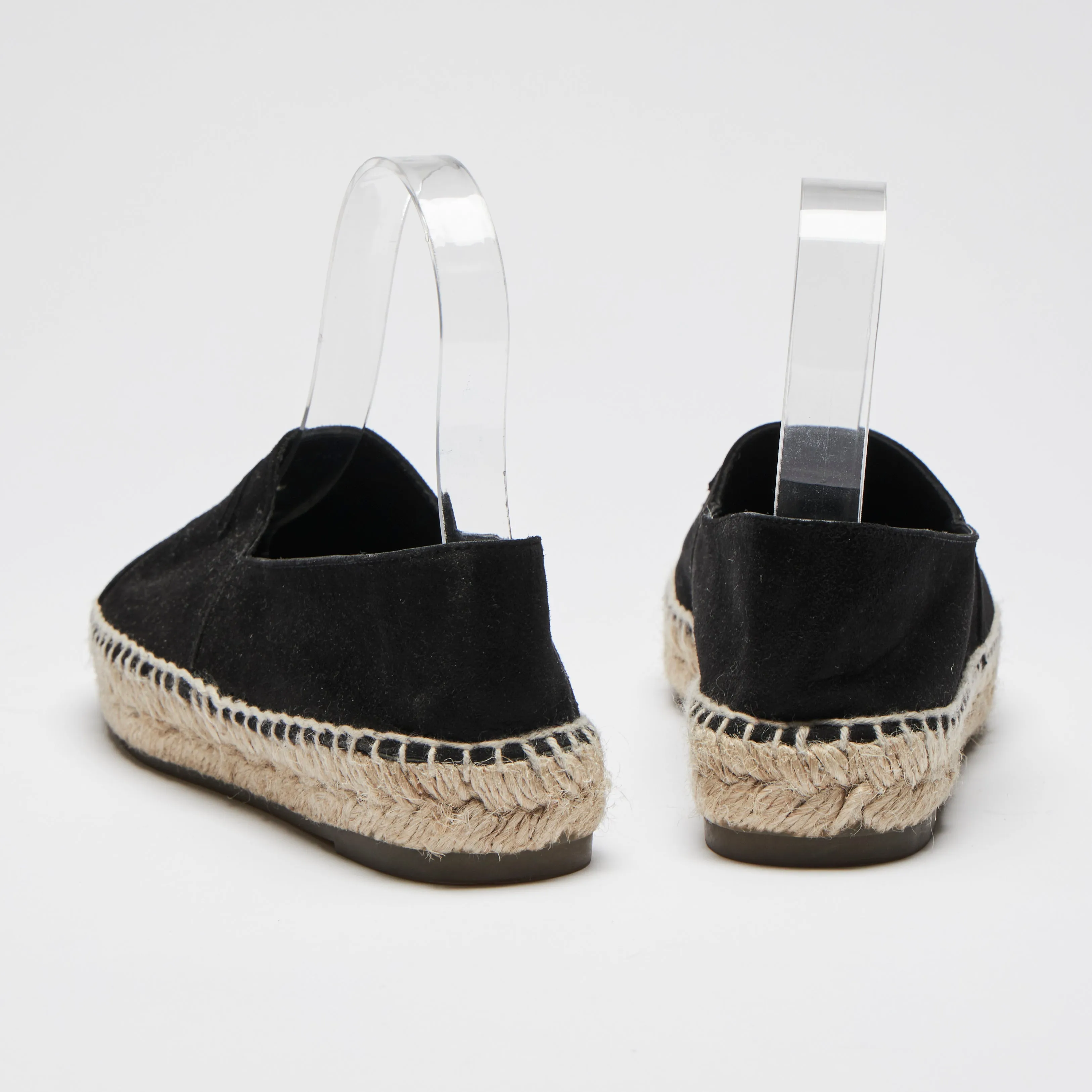 Pre-Loved Chanel ™ Black Suede Espadrilles Size 36
