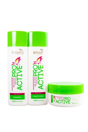 Professional ProActive Home Care Maintenance Hair Treatment Kit 3 Itens - Sphair