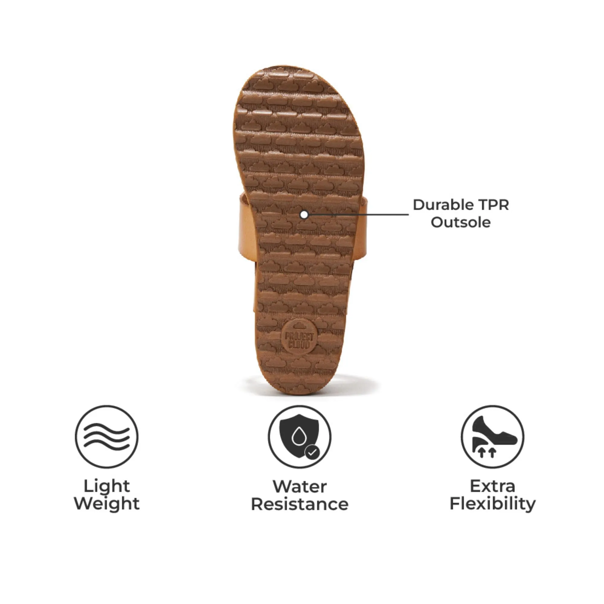 Project Cloud Fashion Womens Sandals - Memory Foam Insole and Comfortable Platform Sandals for Women 2025 - Lightweight and Non-slip Perfect Beach Slides (Raft, NATURAL, 9)
