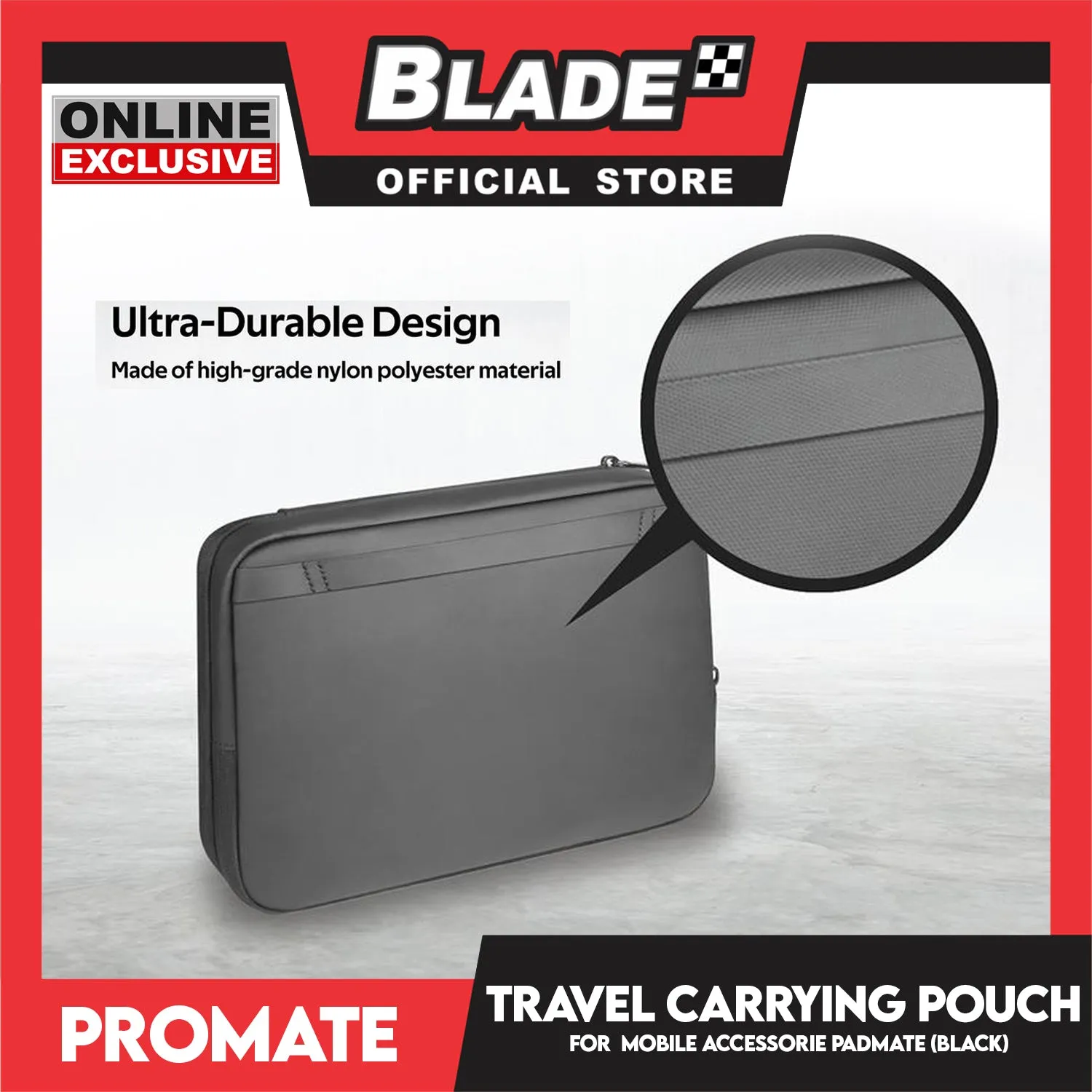 Promate PadMate Travel Tablet Bag Carrying Pouch Ideal Tech Companion