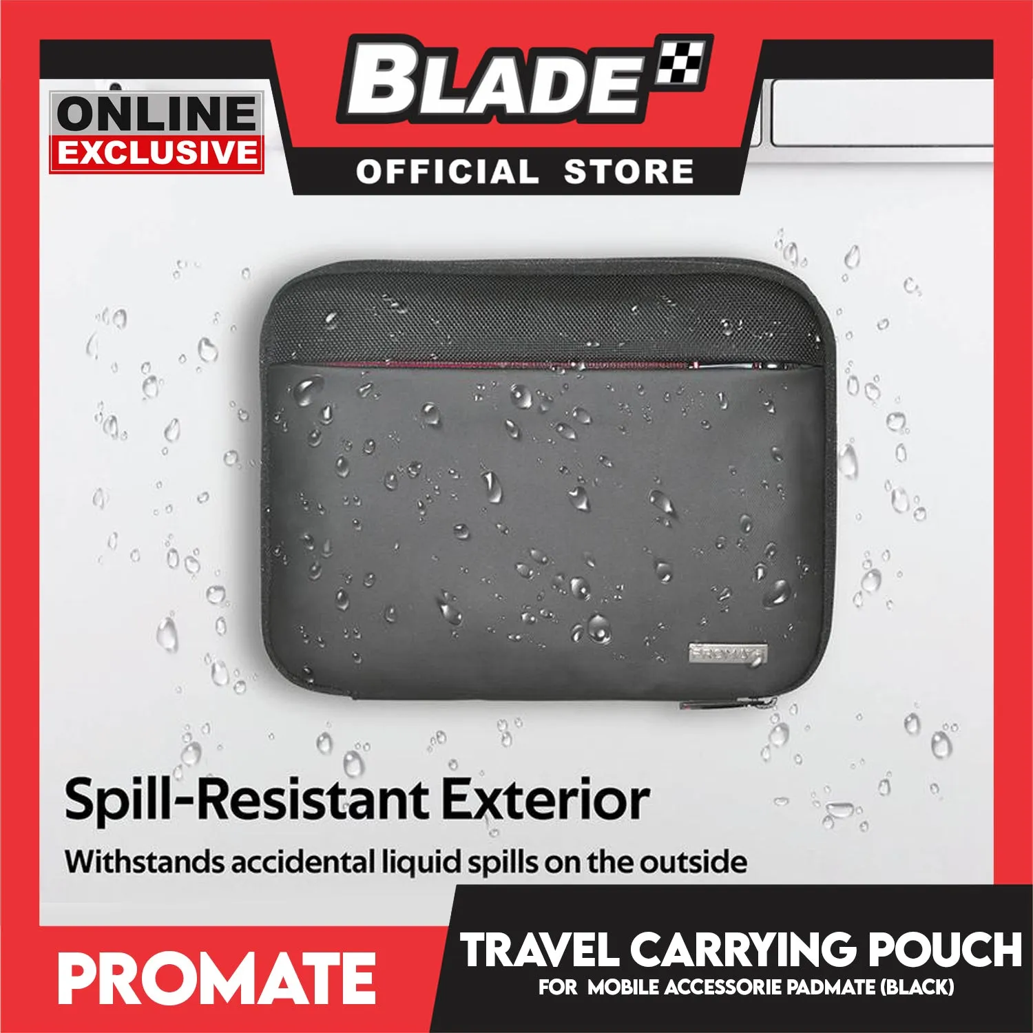 Promate PadMate Travel Tablet Bag Carrying Pouch Ideal Tech Companion