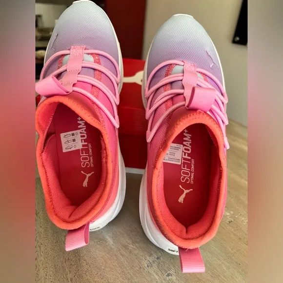 PUMA Softride One4All Sunset Sky Big Kid 6.5 Womens 8.5 NWT NIB PINK LILAC PINK