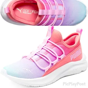 PUMA Softride One4All Sunset Sky Big Kid 6.5 Womens 8.5 NWT NIB PINK LILAC PINK