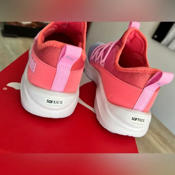 PUMA Softride One4All Sunset Sky Big Kid 6.5 Womens 8.5 NWT NIB PINK LILAC PINK