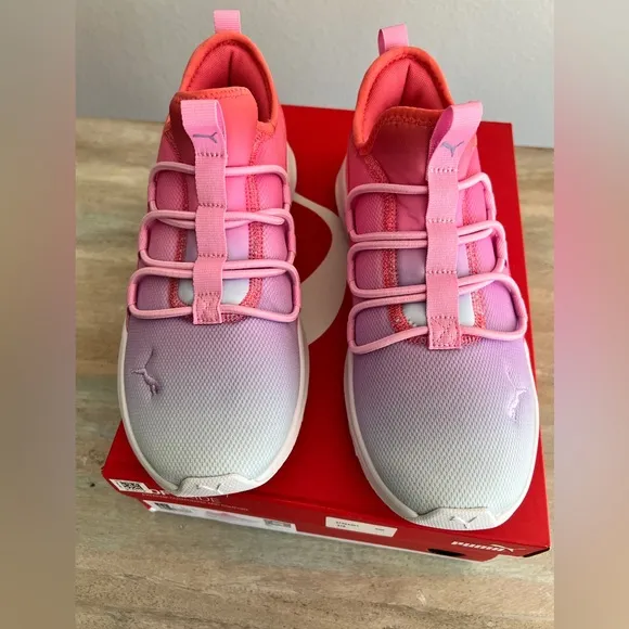 PUMA Softride One4All Sunset Sky Big Kid 6.5 Womens 8.5 NWT NIB PINK LILAC PINK