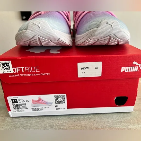PUMA Softride One4All Sunset Sky Big Kid 6.5 Womens 8.5 NWT NIB PINK LILAC PINK