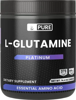 Pure Organic Ingredients L-Glutamine Powder, (12 oz), Natural Amino Acid, Flavorless, Always Pure