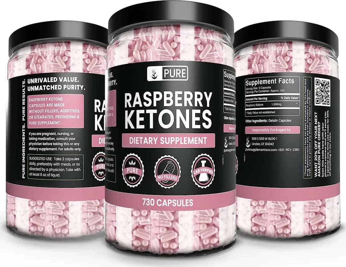 Pure Original Ingredients Raspberry Ketone (730 Capsules) No Magnesium Or Rice Fillers, Always Pure, Lab Verified