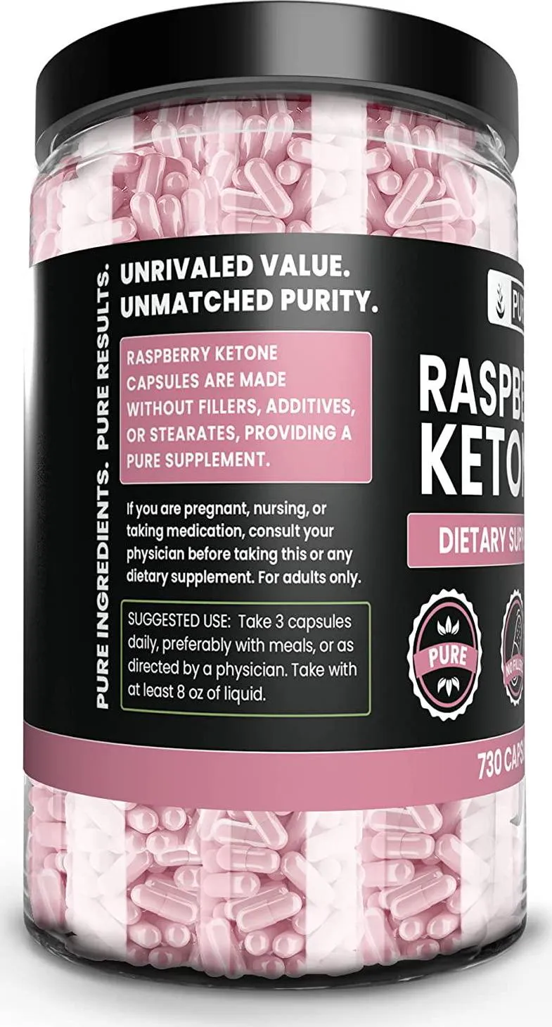 Pure Original Ingredients Raspberry Ketone (730 Capsules) No Magnesium Or Rice Fillers, Always Pure, Lab Verified
