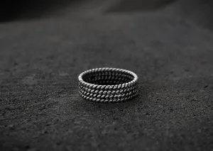 Quartet Chain Silver Ring