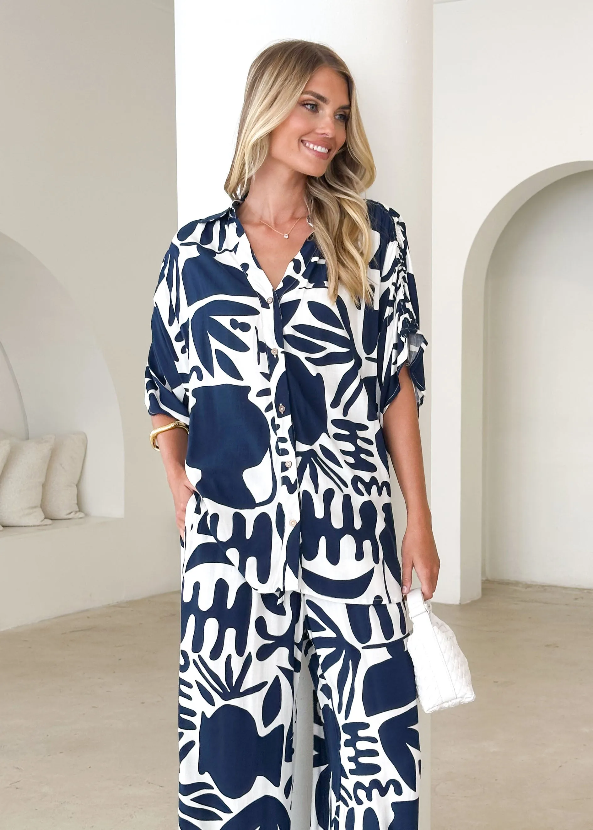 Raegan Shirt - Navy Mirage