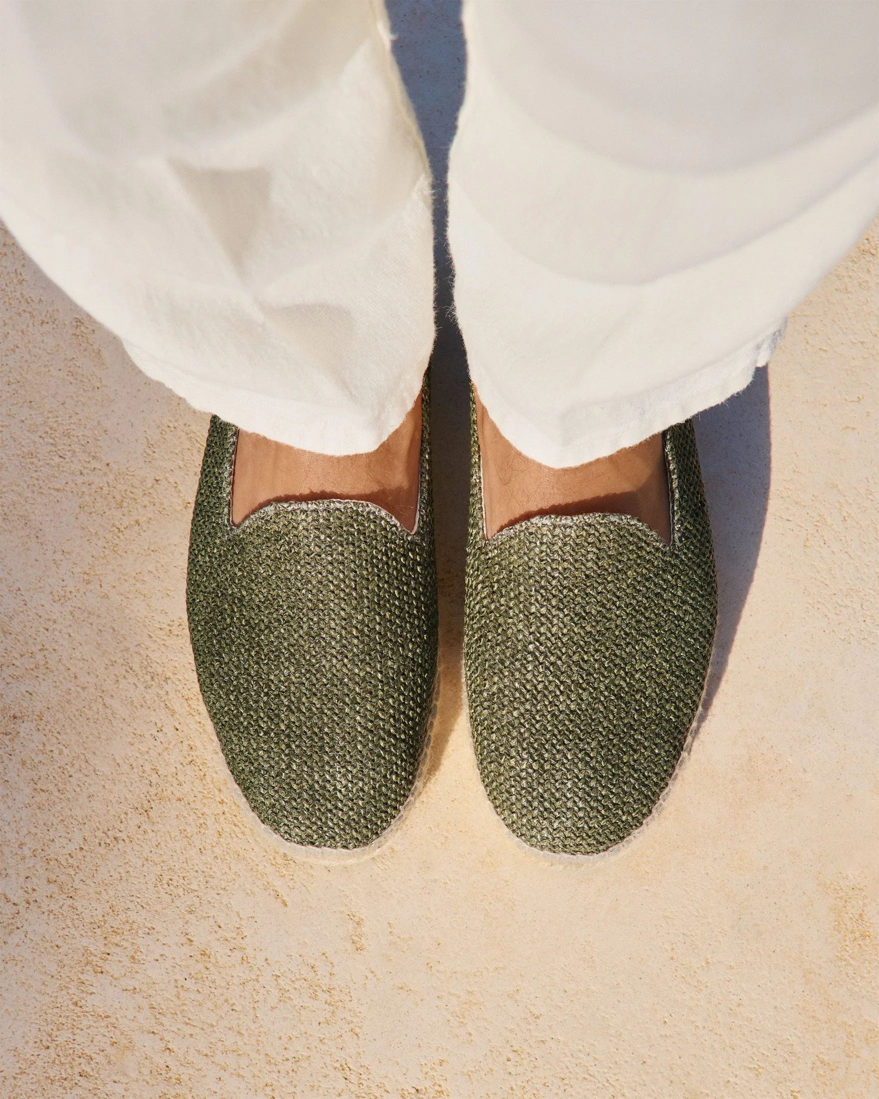 Raffia Espadrilles - H13C0 - Yucatán Bottle Green