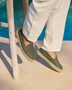 Raffia Espadrilles - H13C0 - Yucatán Bottle Green
