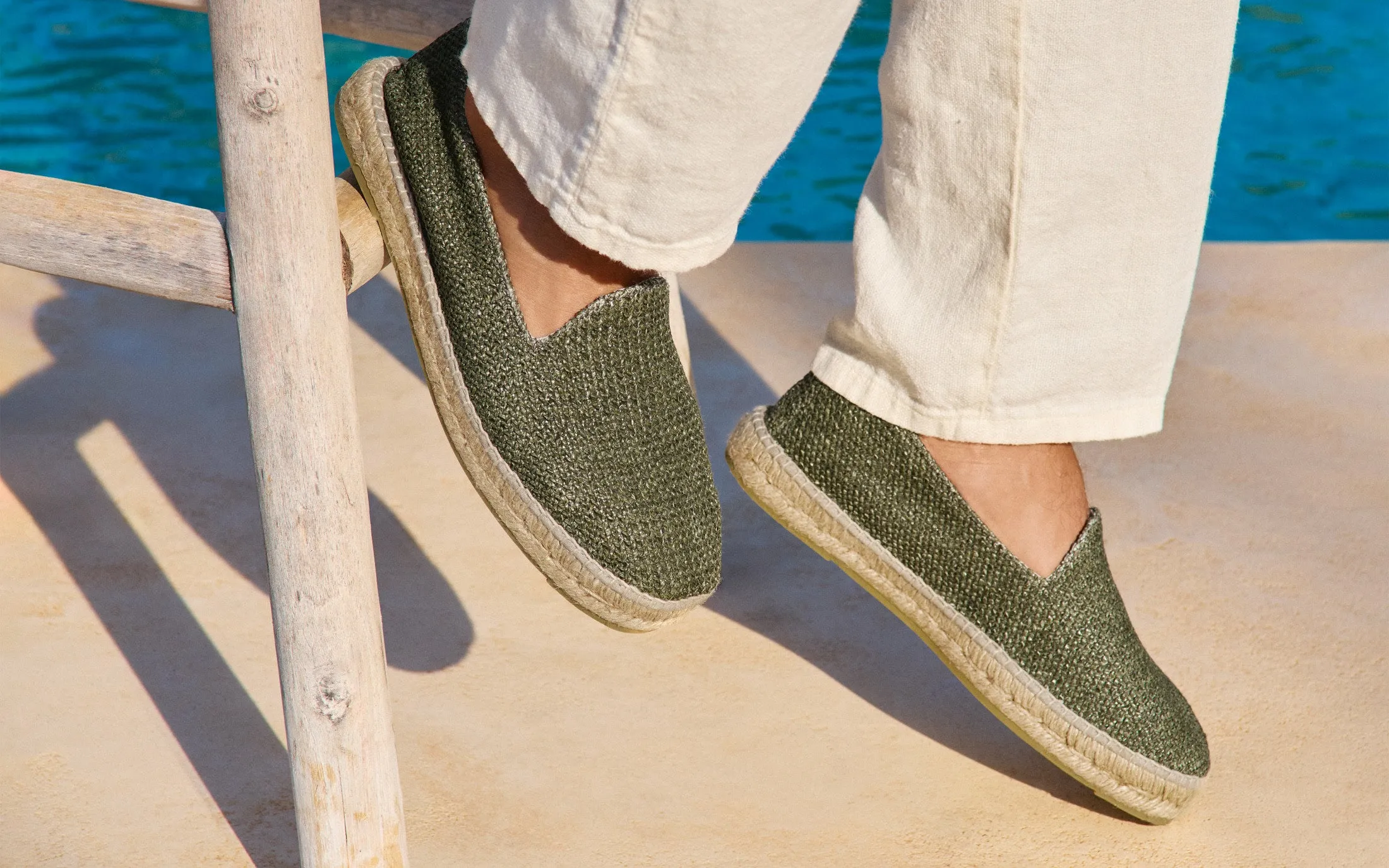 Raffia Espadrilles - H13C0 - Yucatán Bottle Green