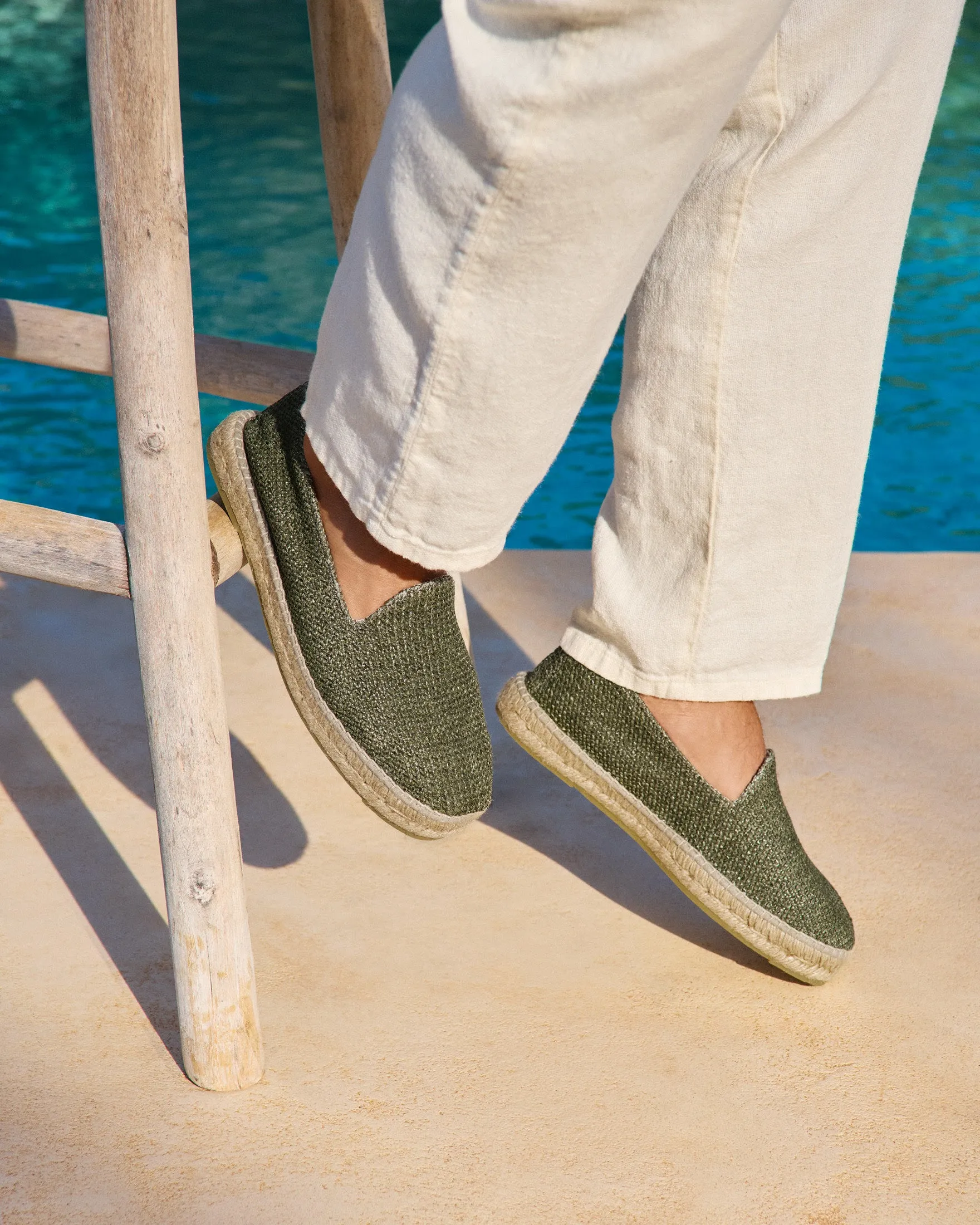 Raffia Espadrilles - H13C0 - Yucatán Bottle Green