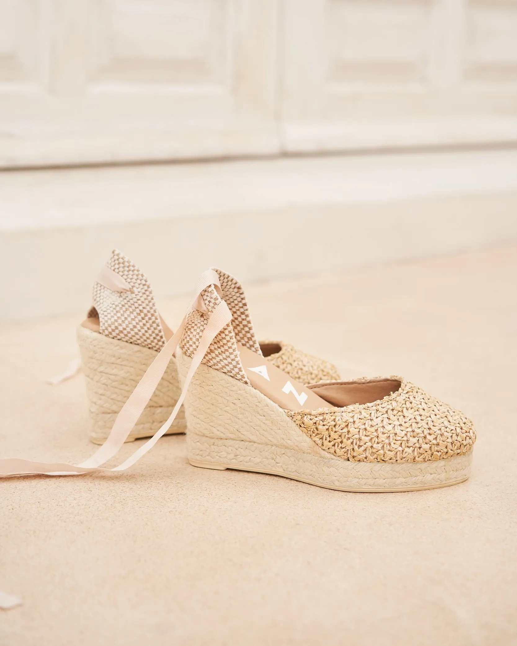 Raffia Wedge Espadrilles - V27WV - Yucatán Raffia Net