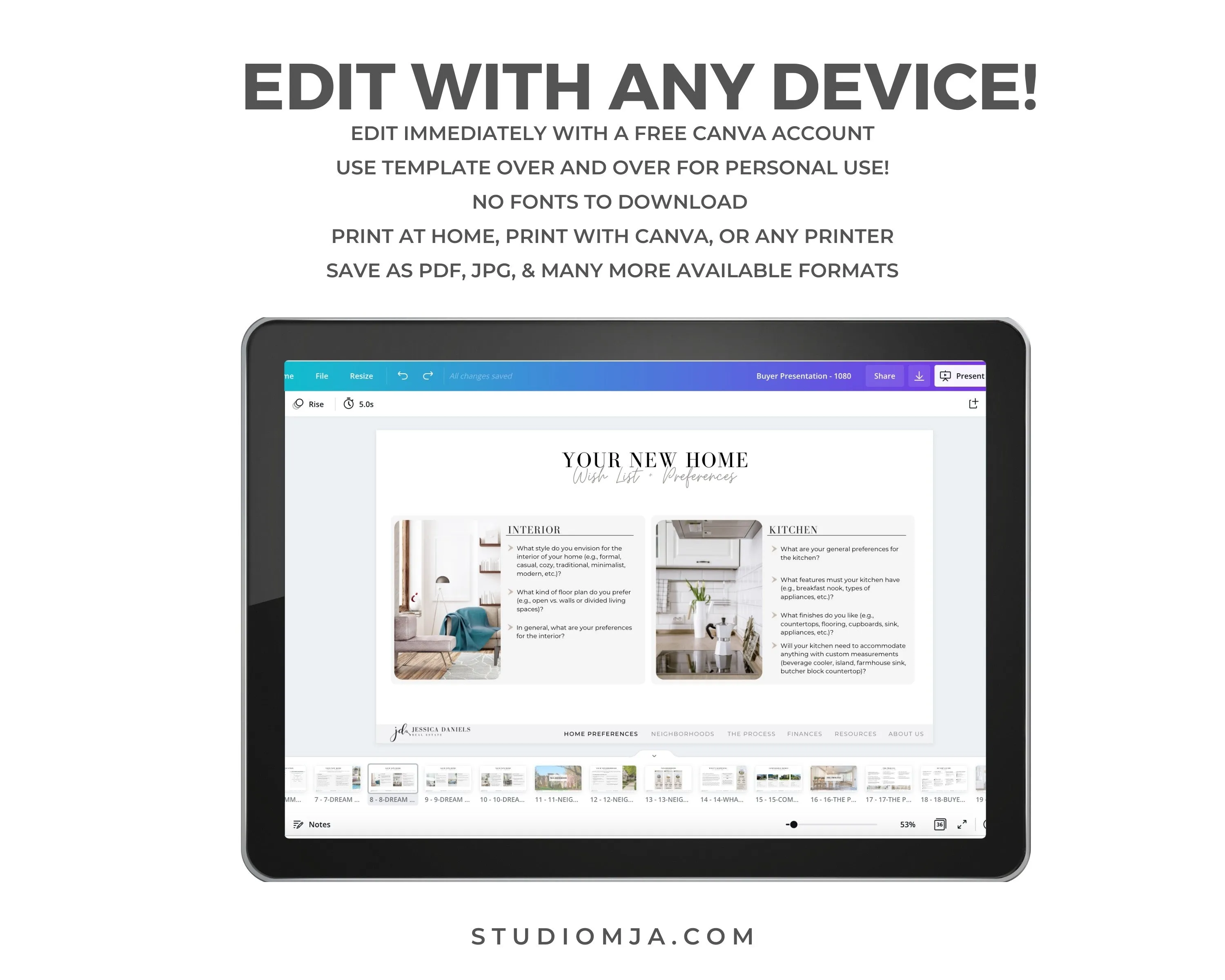 Real Estate Buyer Presentation Template