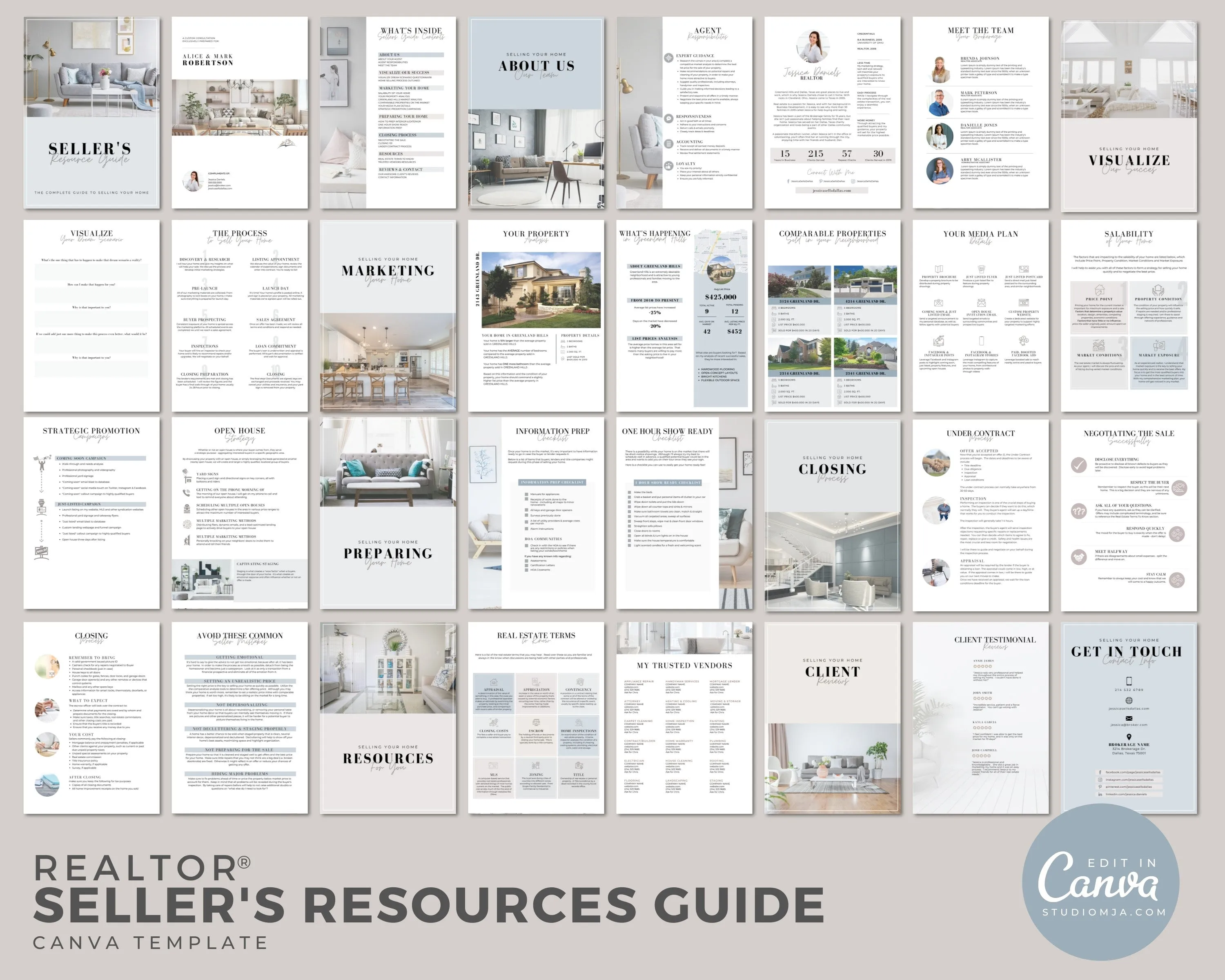 Real Estate Guide and Presentation Set Templates