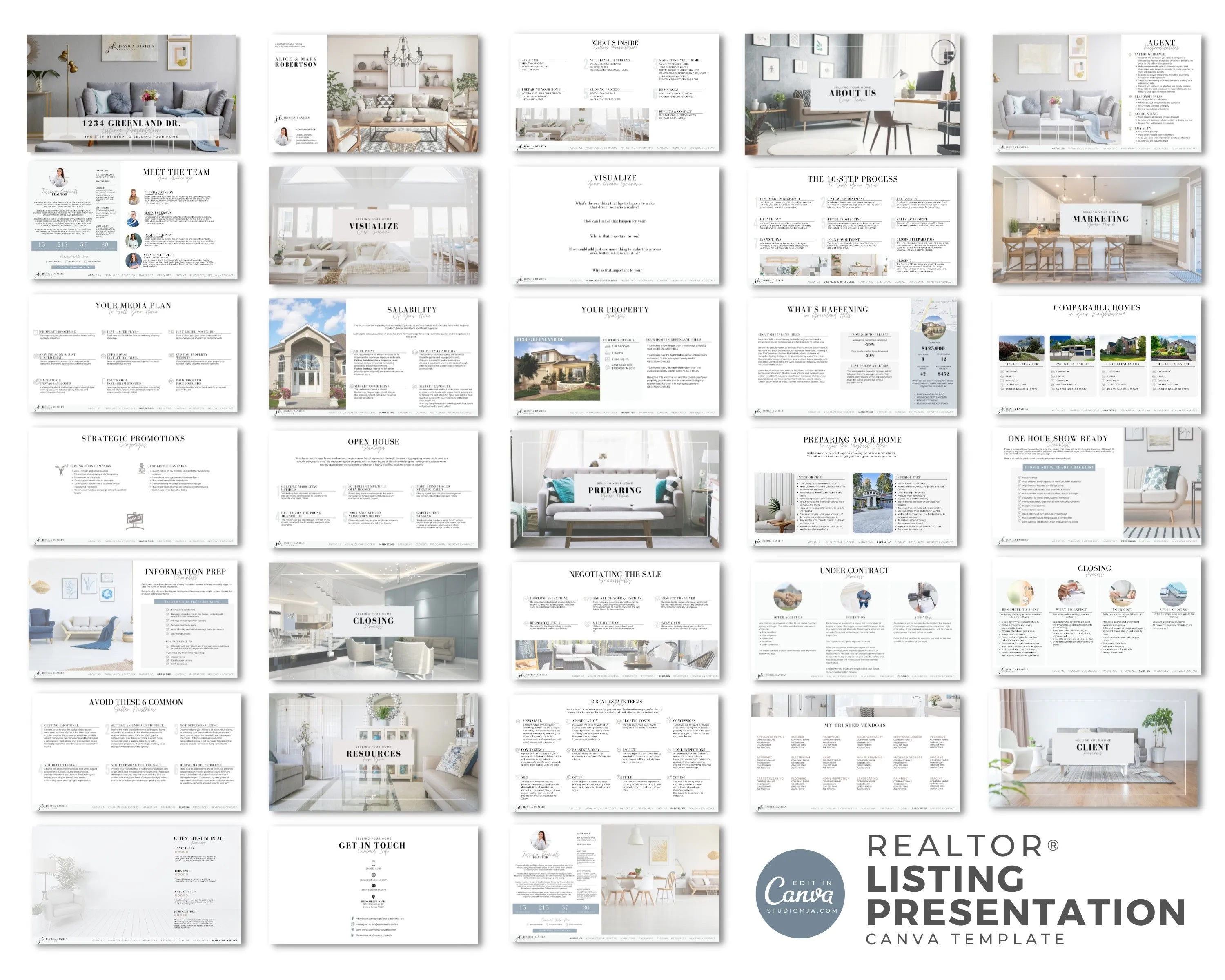 Real Estate Guide and Presentation Set Templates