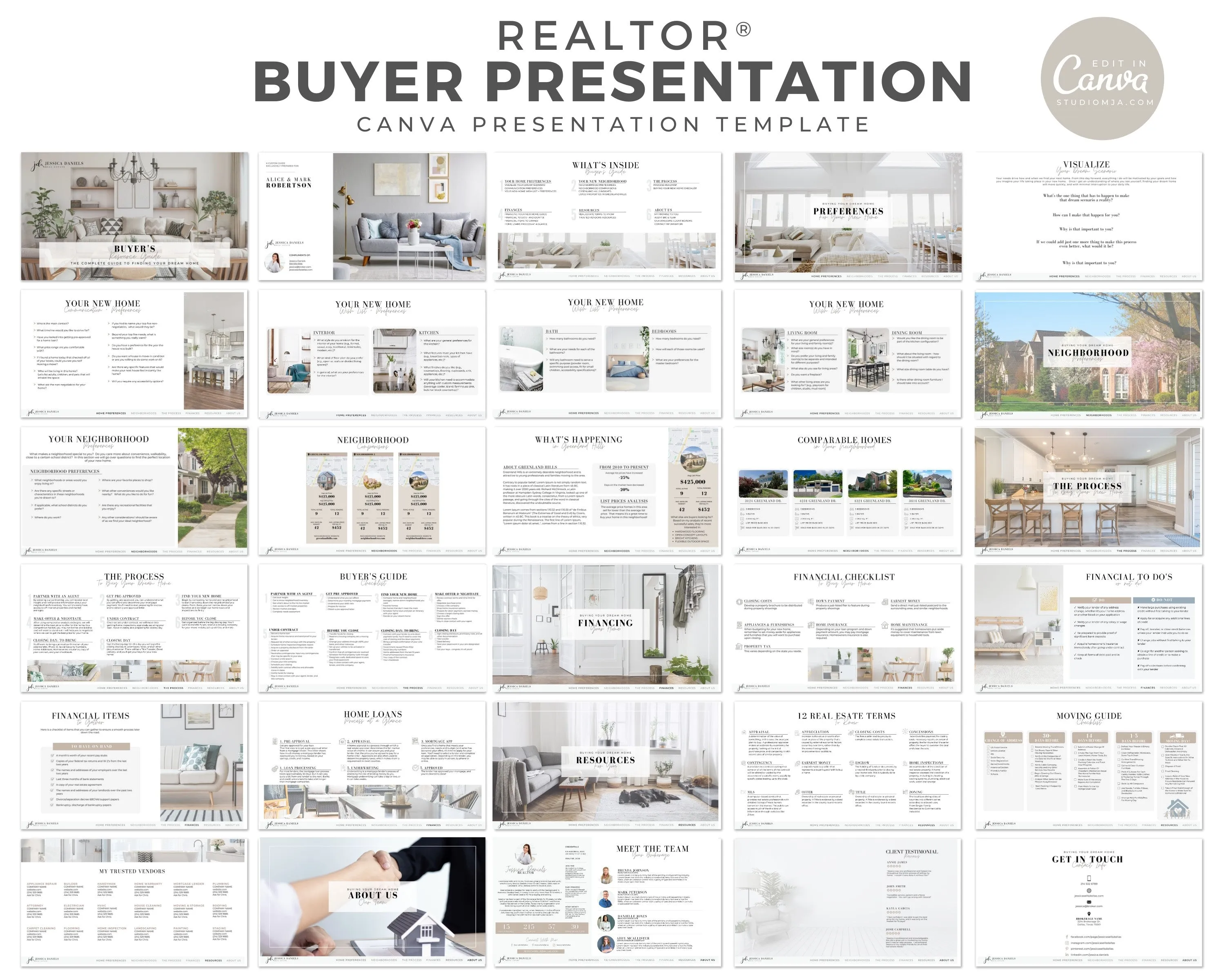 Real Estate Guide and Presentation Set Templates