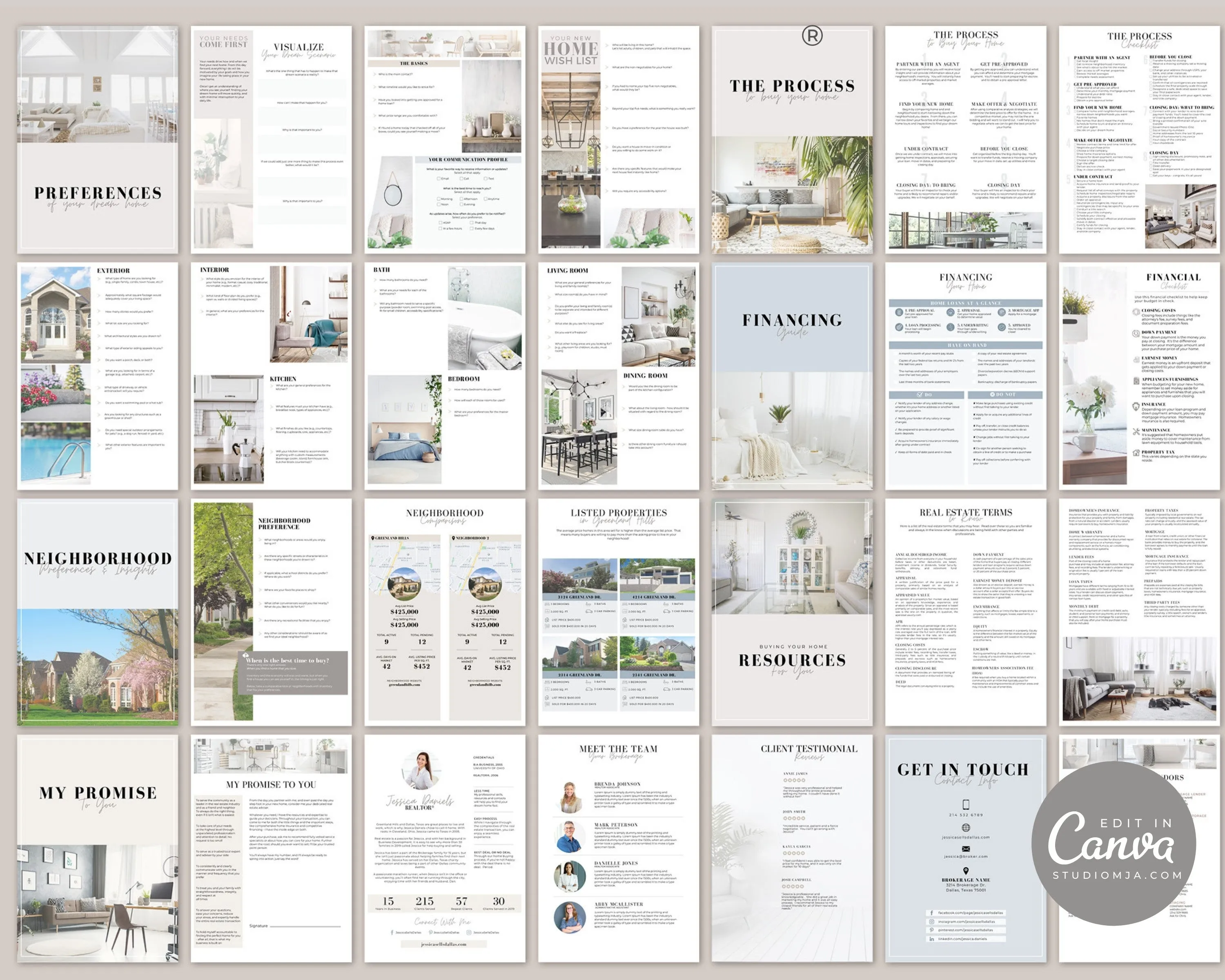 Real Estate Guide and Presentation Set Templates