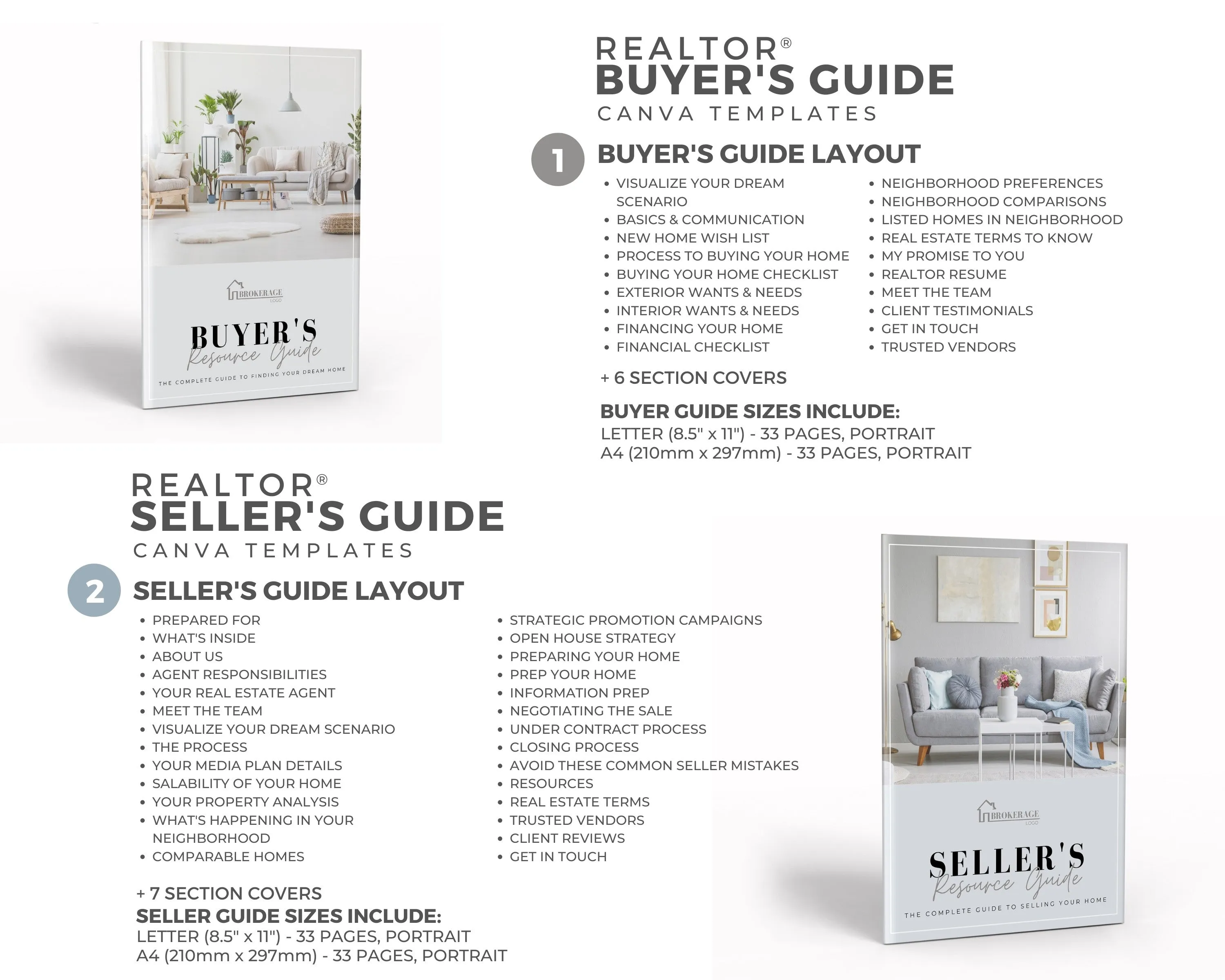 Real Estate Guide and Presentation Set Templates
