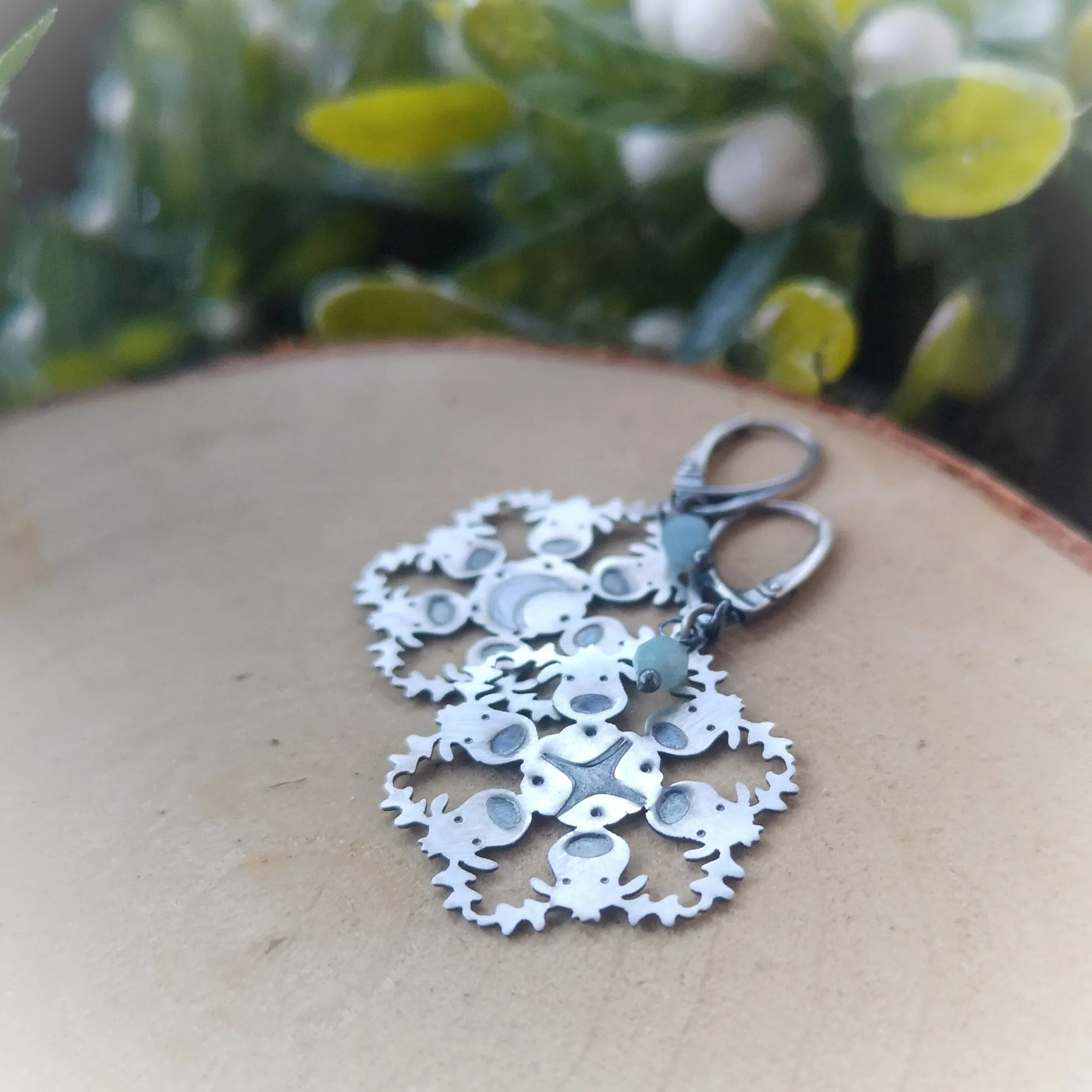 Reindeer Snowflake Earrings