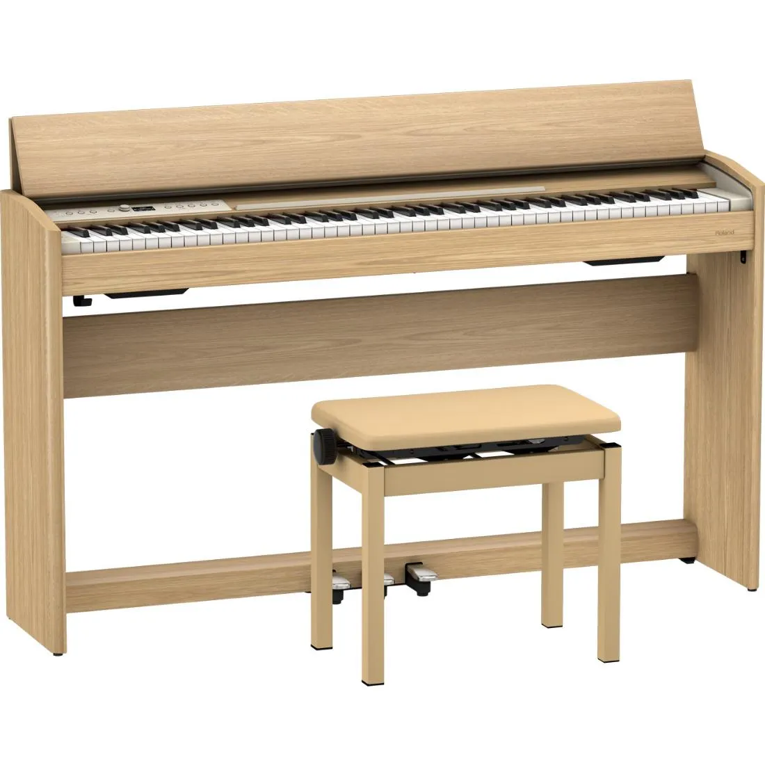 Roland F701 Digital Piano, Light Oak