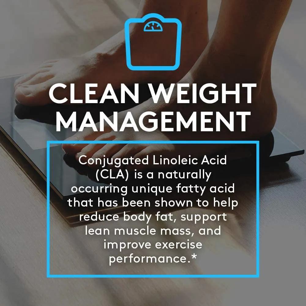 RSP Nutrition CLA 1000 Conjugated Linoleic Acid Max Strength Softgels, Natural Stimulant Free Weight Loss Supplement, Fat Burner for Men and Women, 180 Ct. (Packaging May Vary)