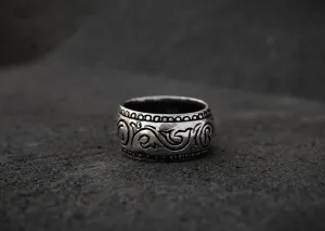 Script Silver Ring