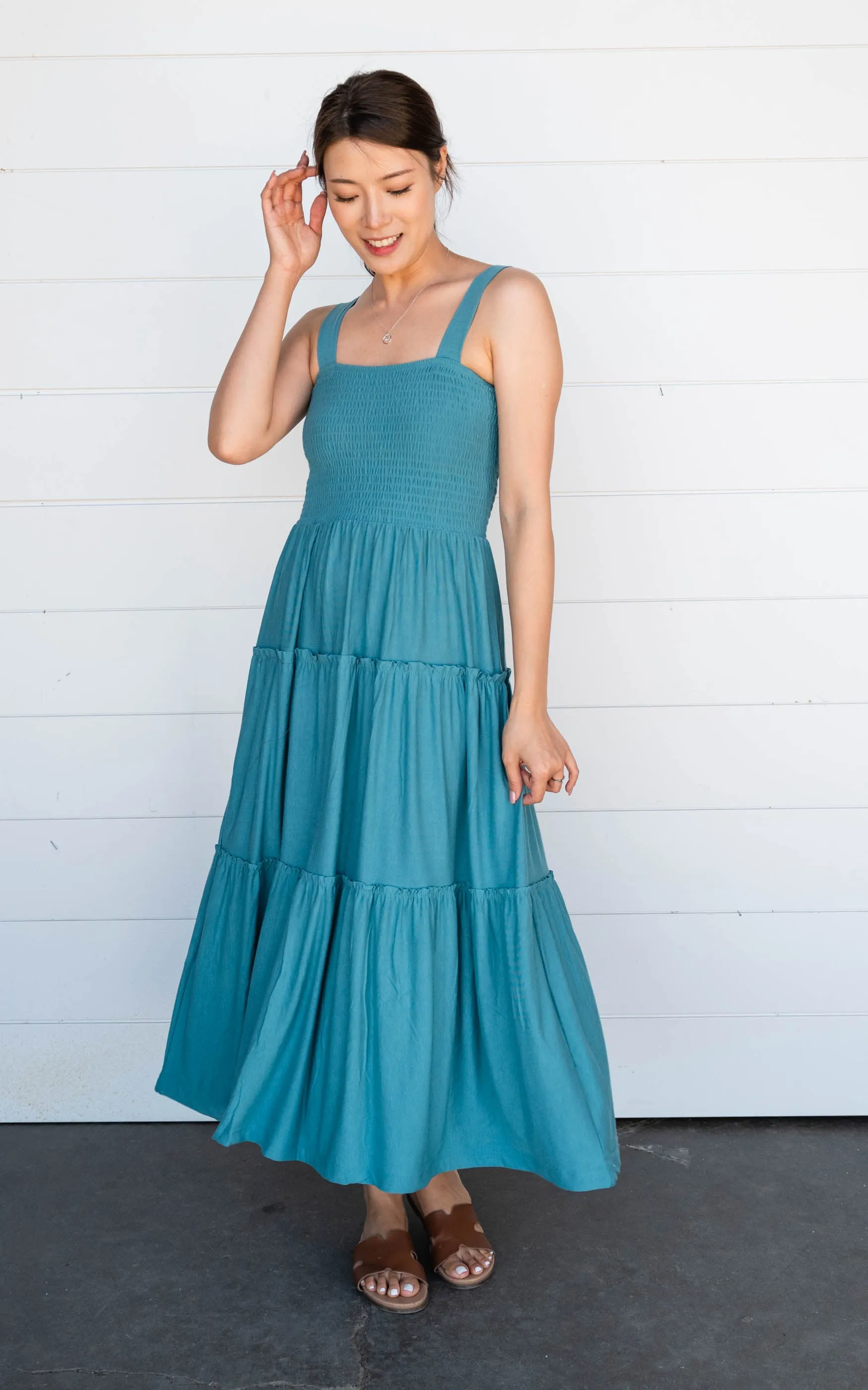 Sheila Smocked Tiered Midi Dress - Final Sale*