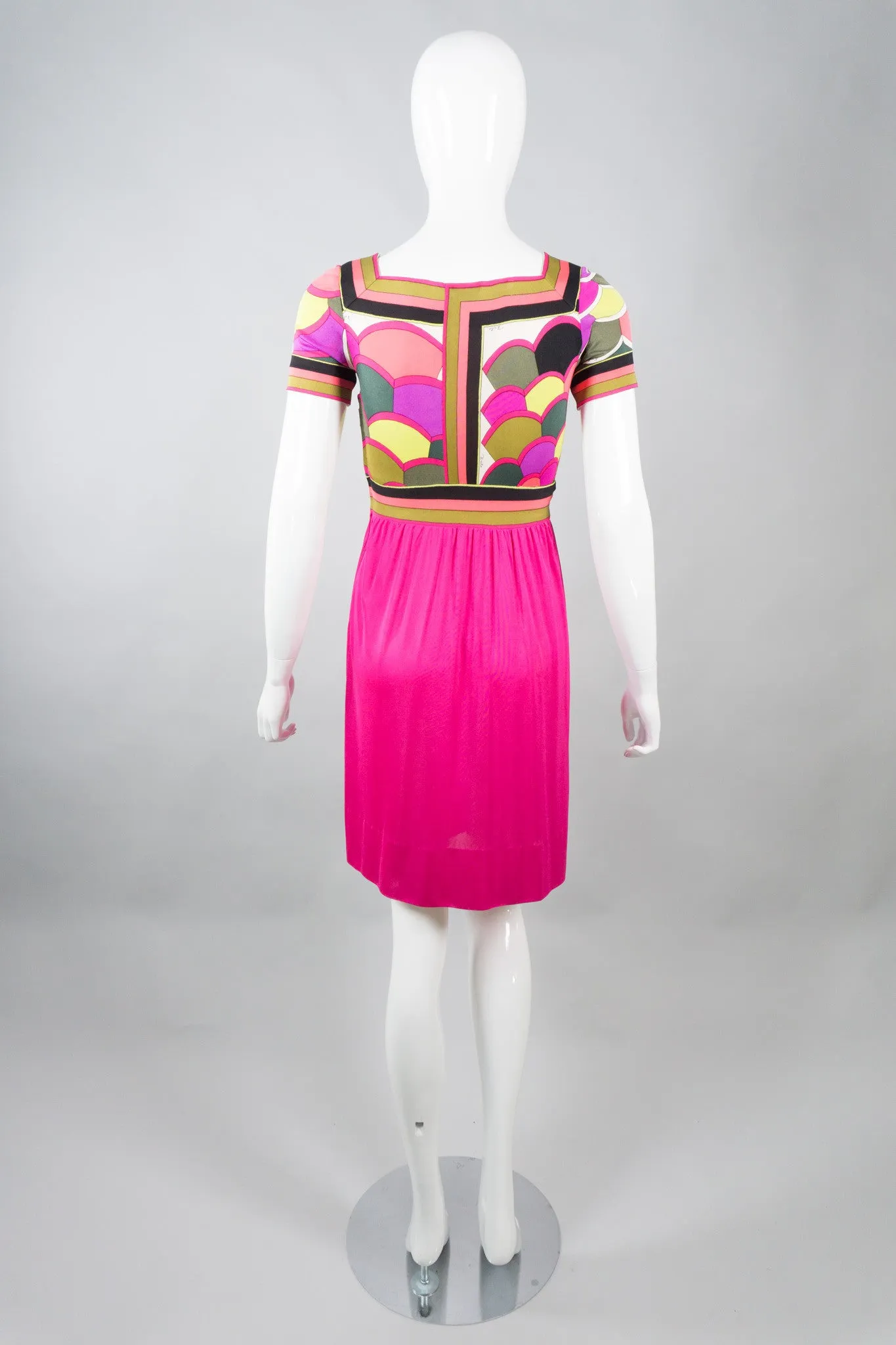 Silk Scallop Print Dress