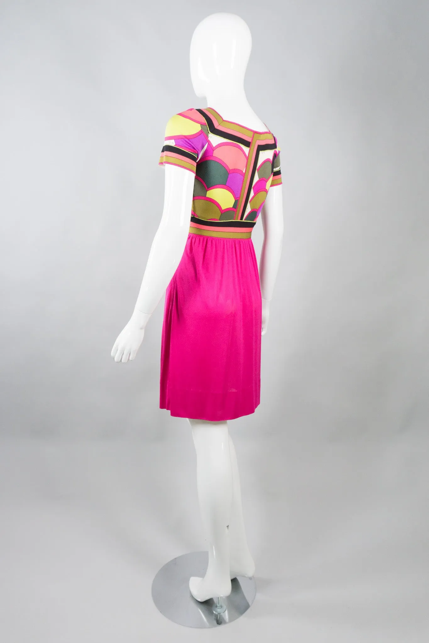 Silk Scallop Print Dress