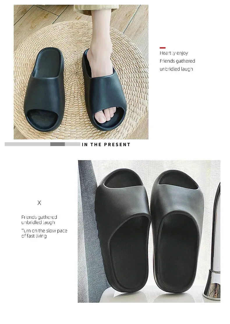 Soft Thick Soled Slippers - Women's Fashion Slippers, Home Sandals, Women's Beach Shoes