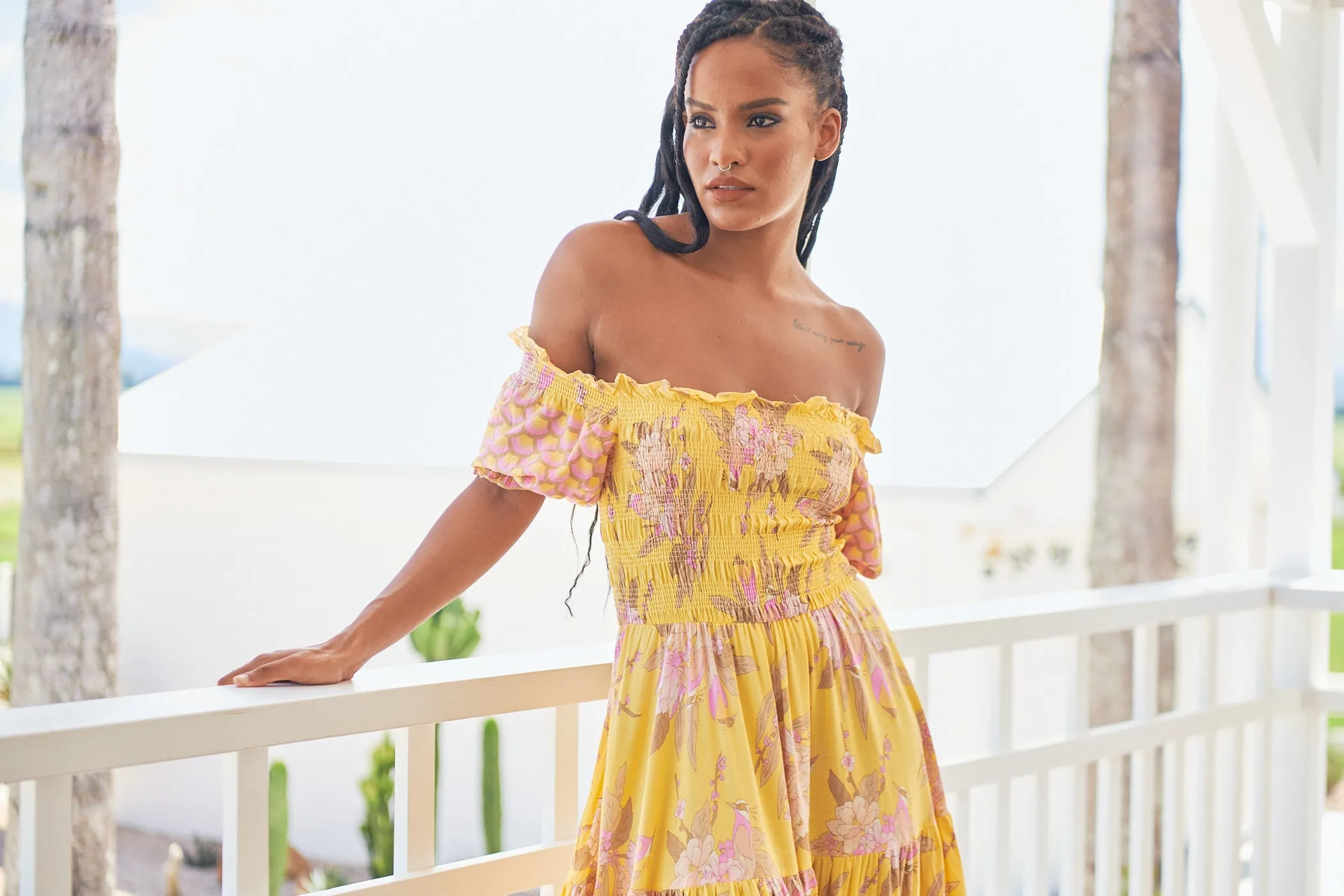Sol Print Claudette Maxi Dress