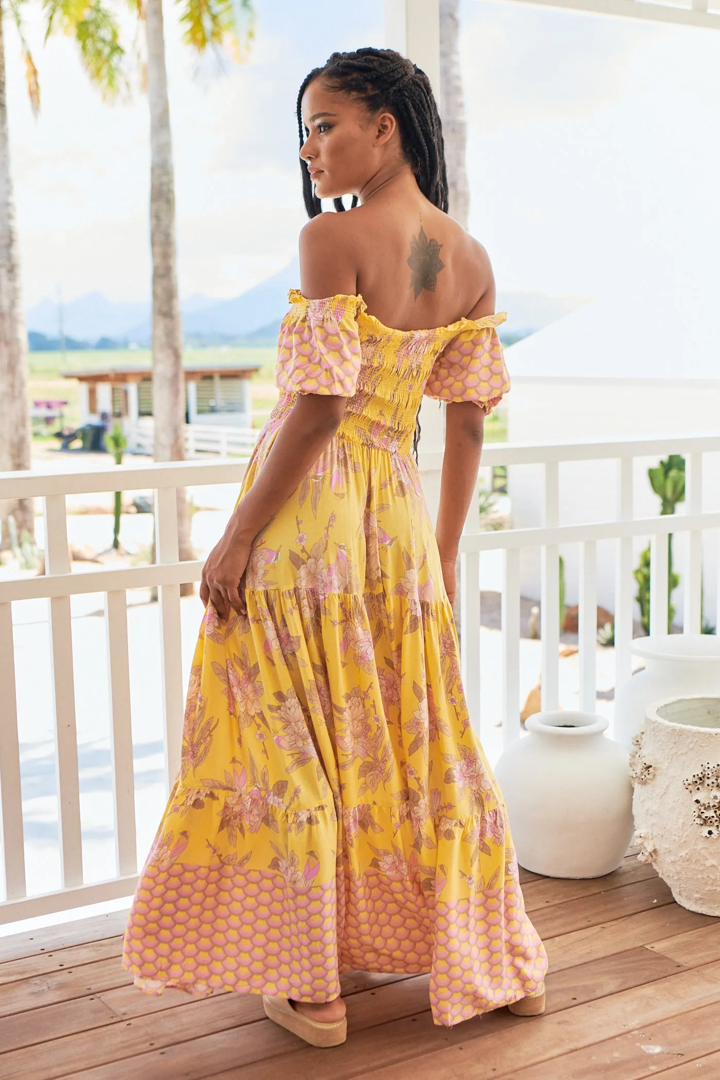 Sol Print Claudette Maxi Dress
