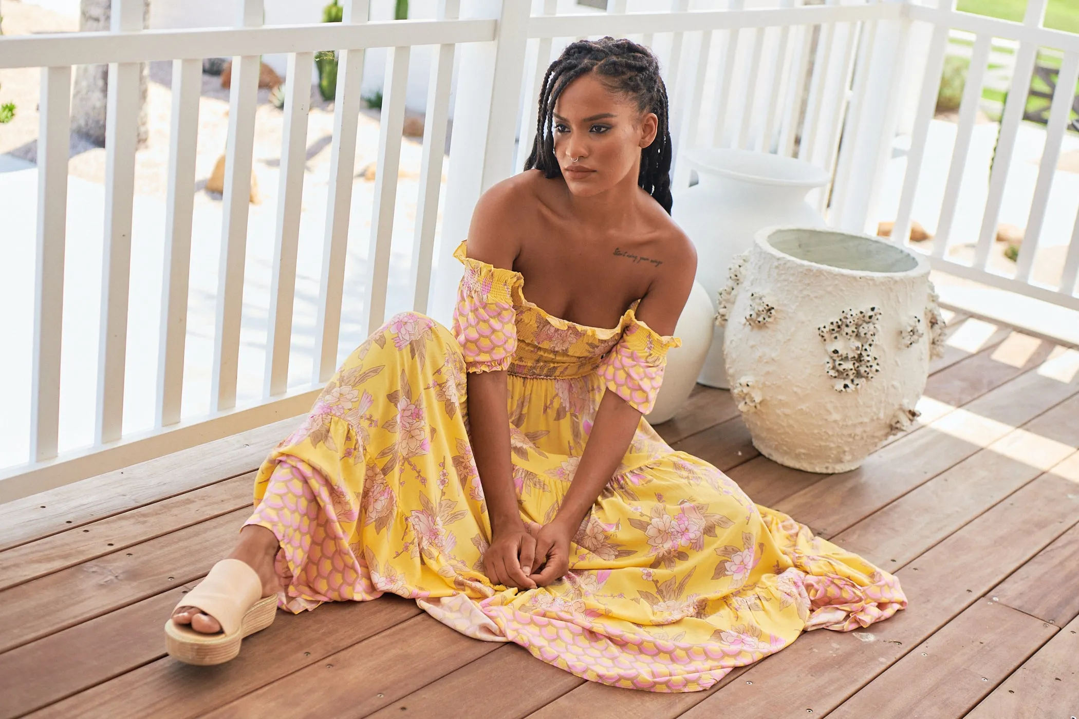 Sol Print Claudette Maxi Dress