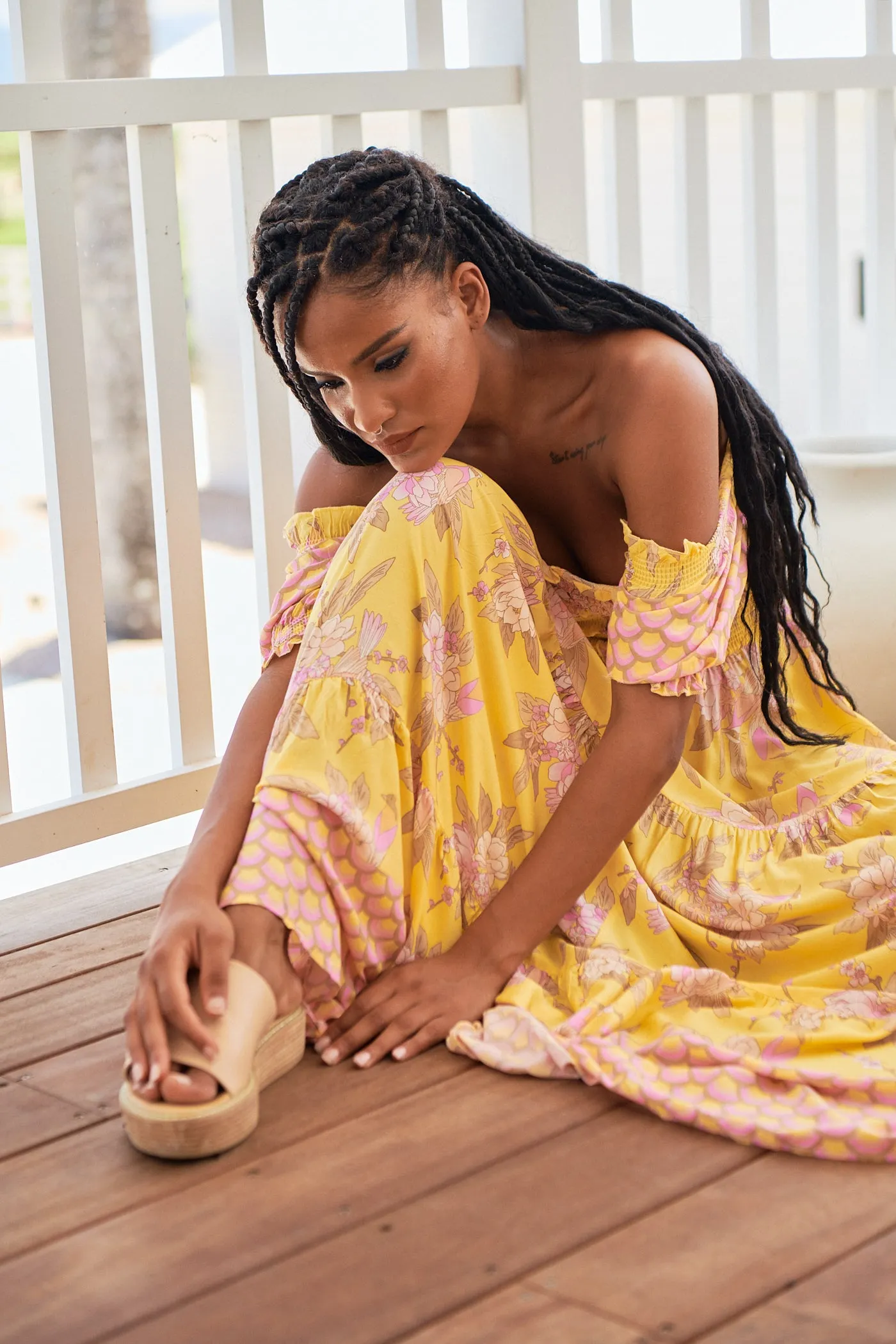 Sol Print Claudette Maxi Dress