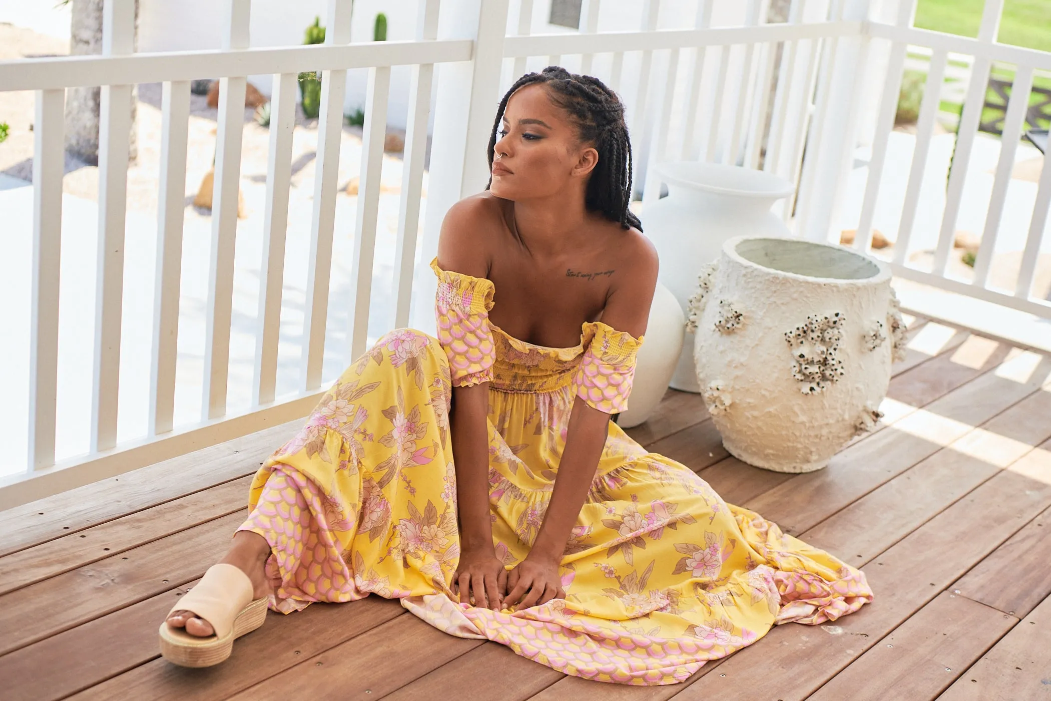 Sol Print Claudette Maxi Dress
