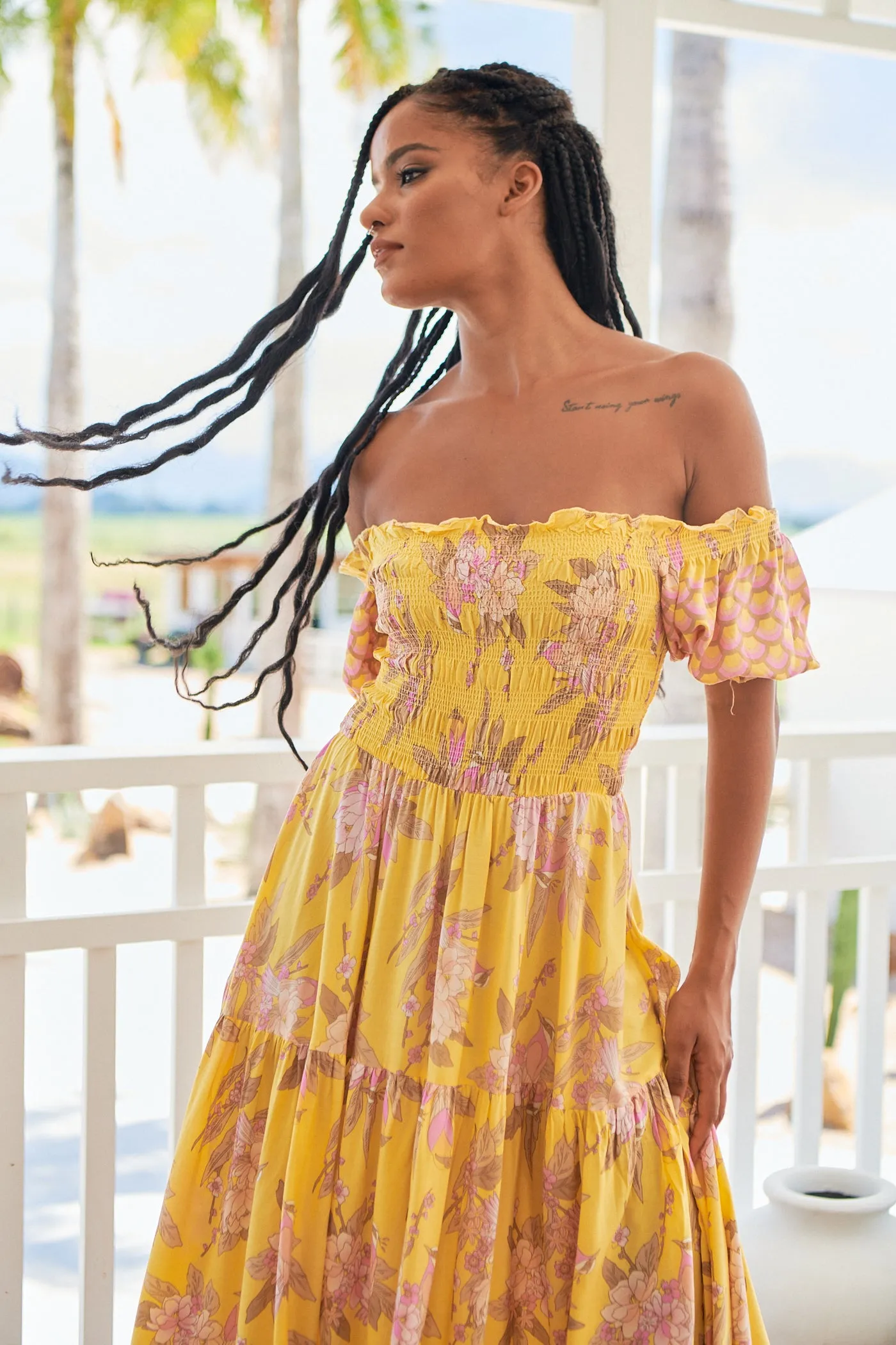 Sol Print Claudette Maxi Dress