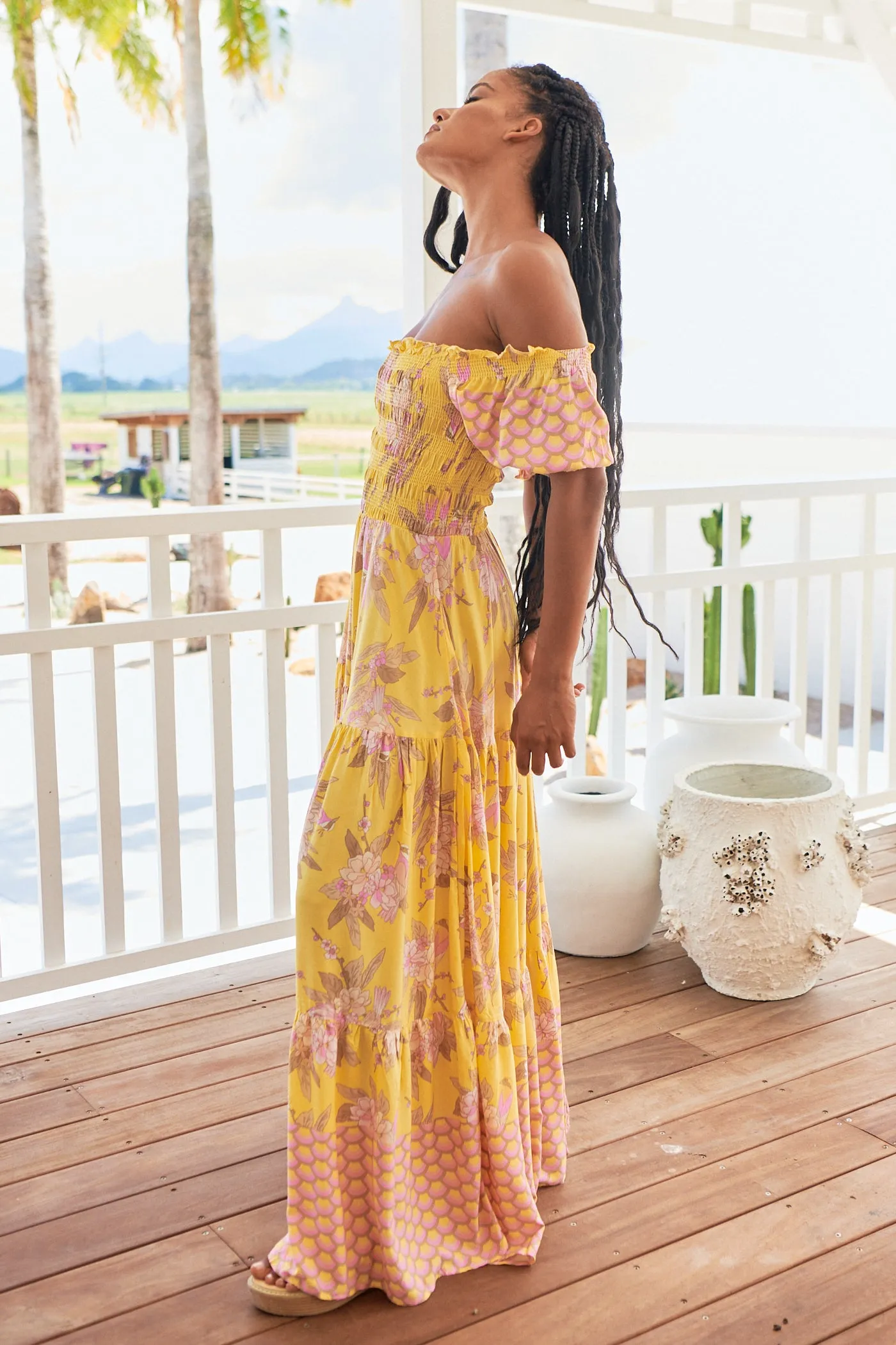 Sol Print Claudette Maxi Dress