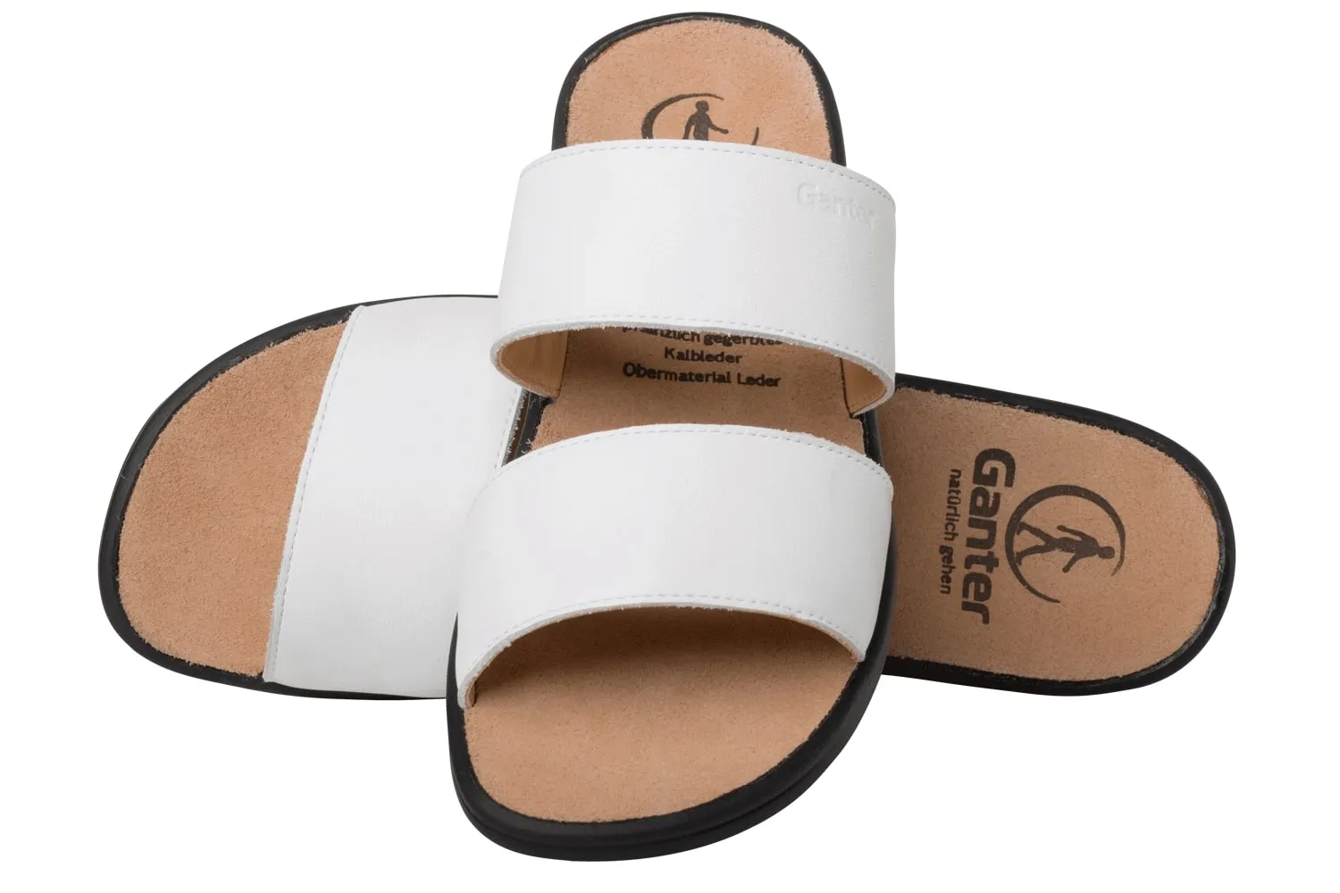 'Sonnica' women's small fit slide sandal - white