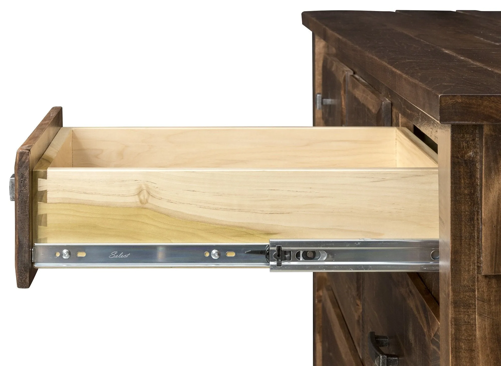 Sportsman - Amish Rough Cut Maple 3 Drawer Night Stand