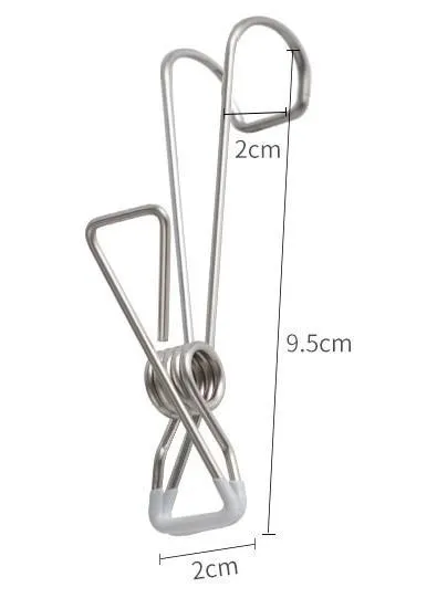 Stainless Steel Clips on Hooks - Firm Grip Wire Clothes Pins_PB