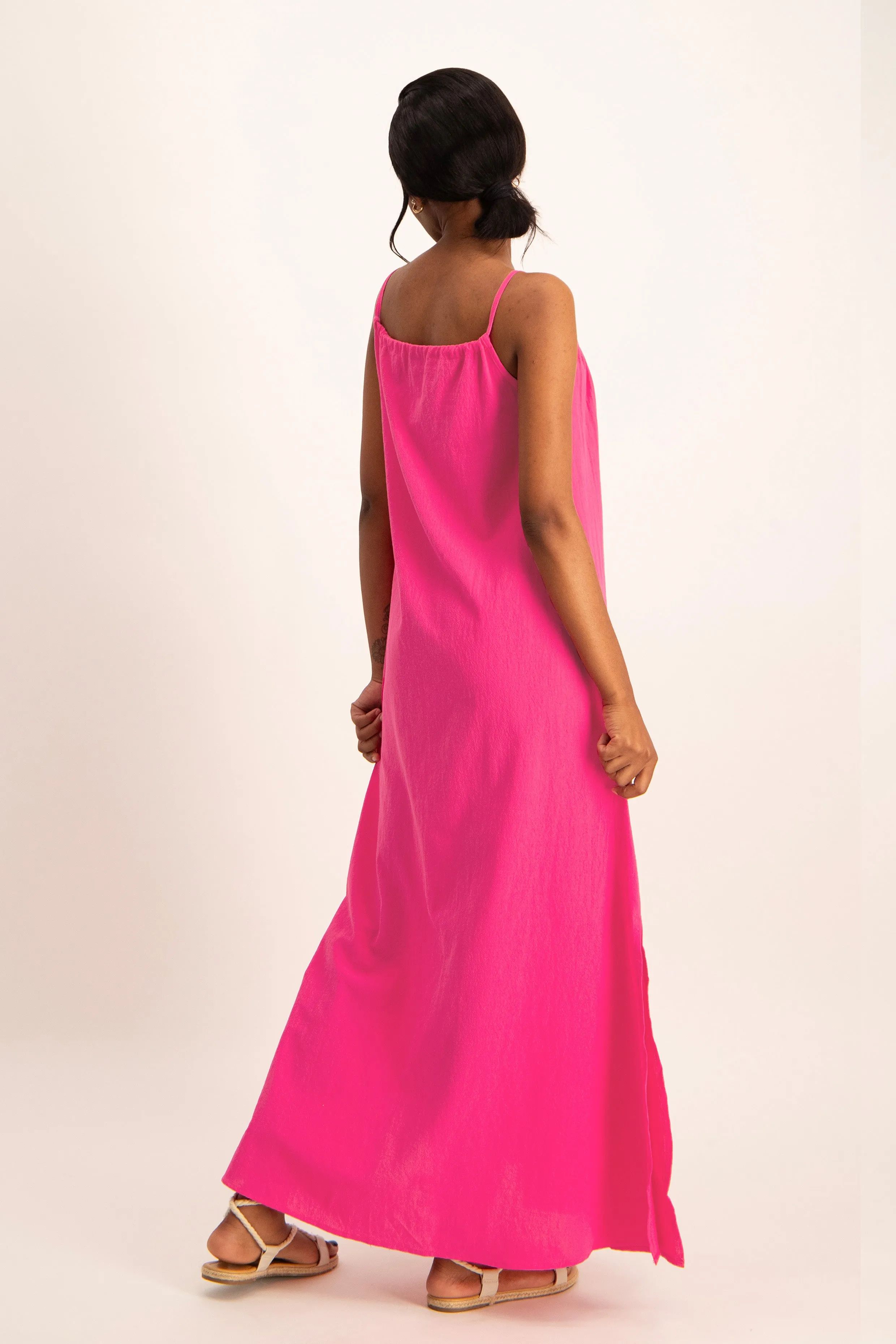 Strappy Tie Front Maxi Dress