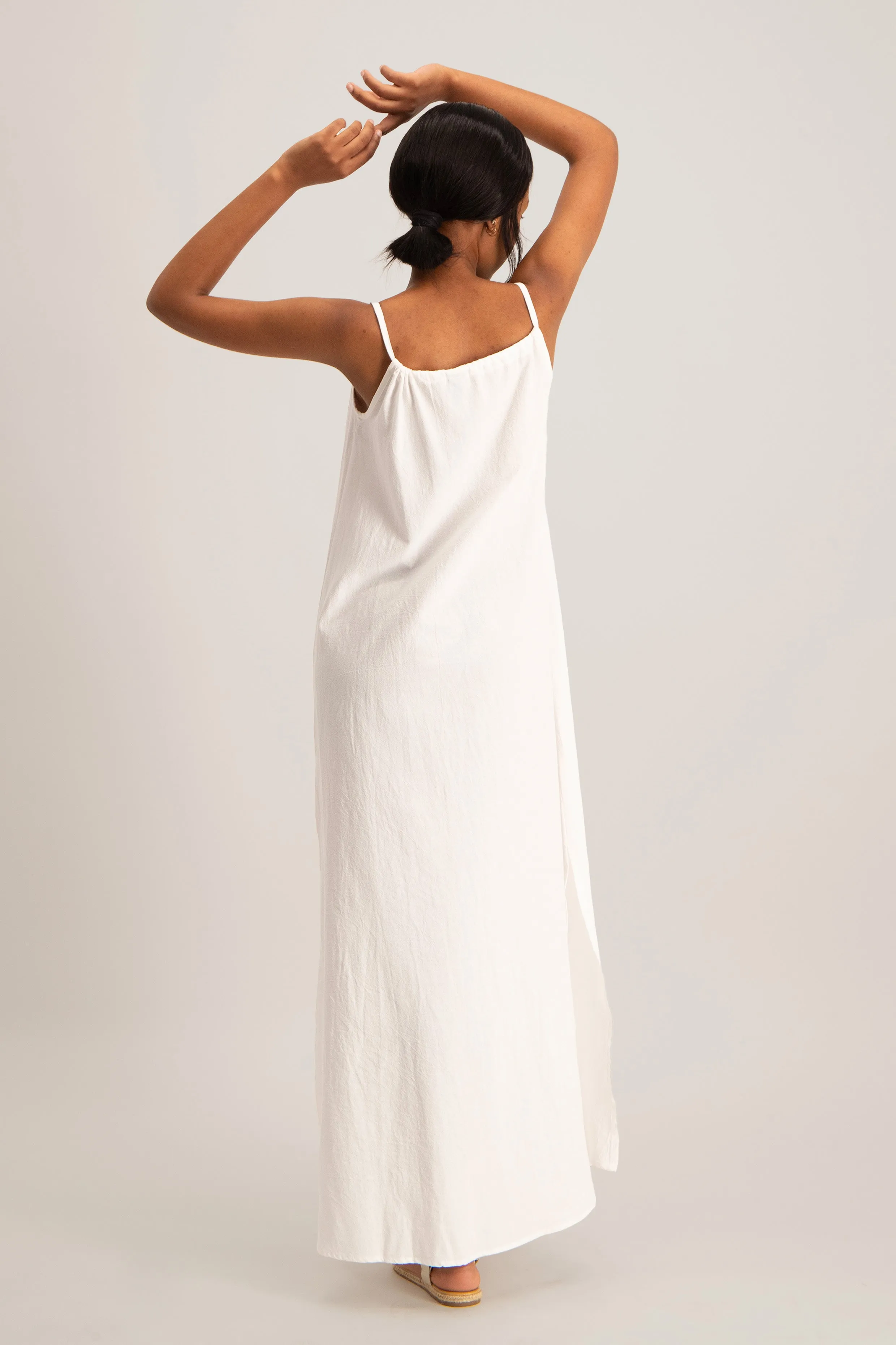 Strappy Tie Front Maxi Dress